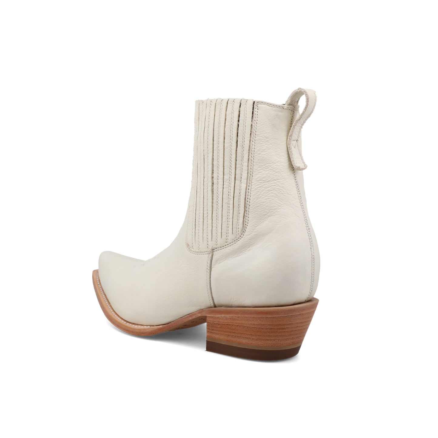 White Snip-Toe Classic Simple Ankle Cowgirl Boots