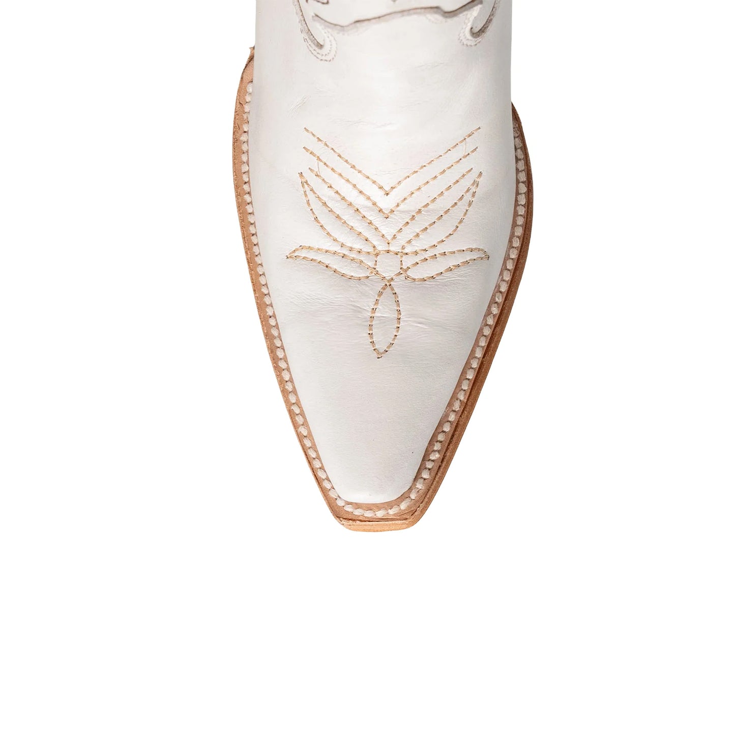 White Snip-Toe Wings Embroidery Half-Zip Knee High Cowgirl Boots