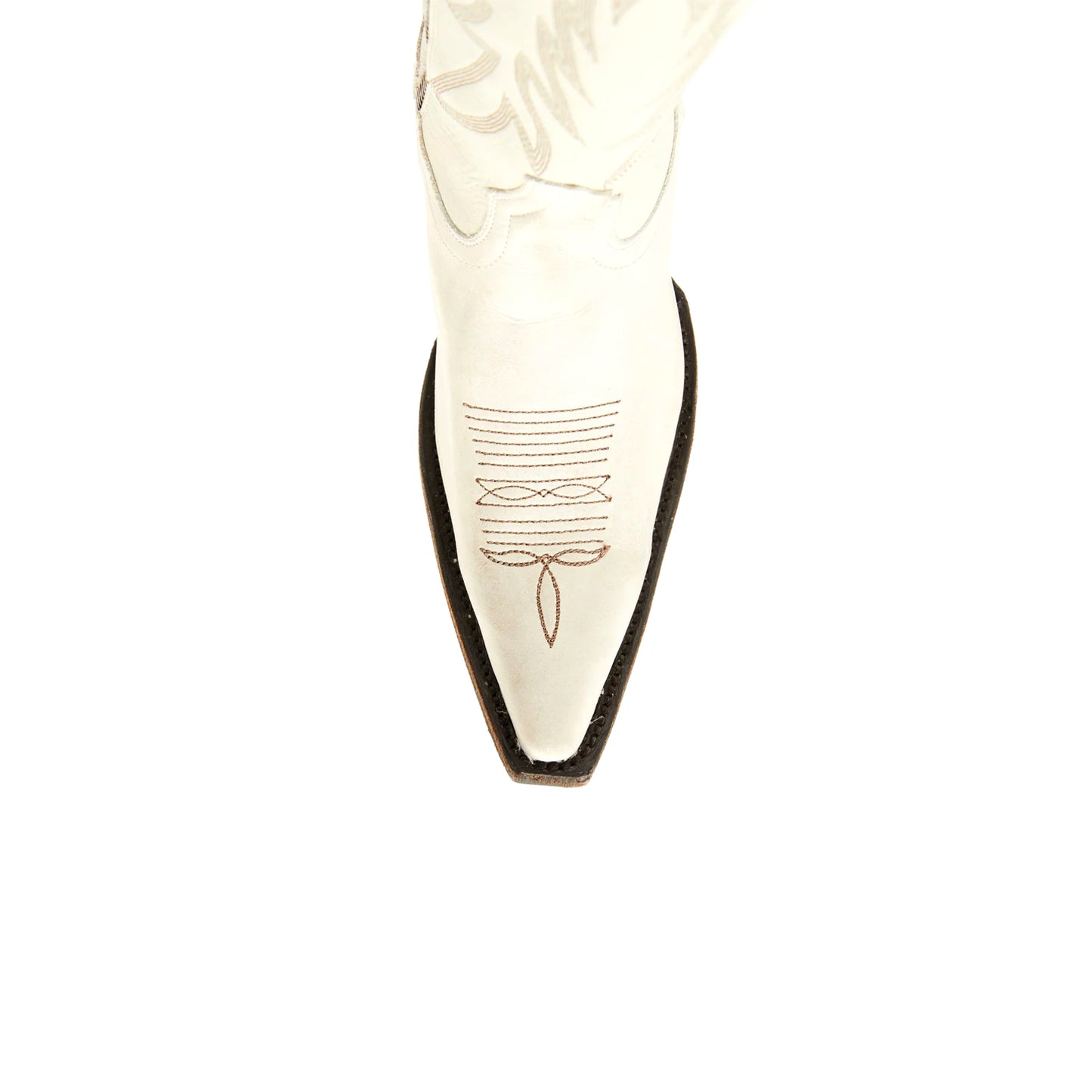 Sand Snip-Toe Embroidery Half-Zip Knee High Tall Cowgirl Boots