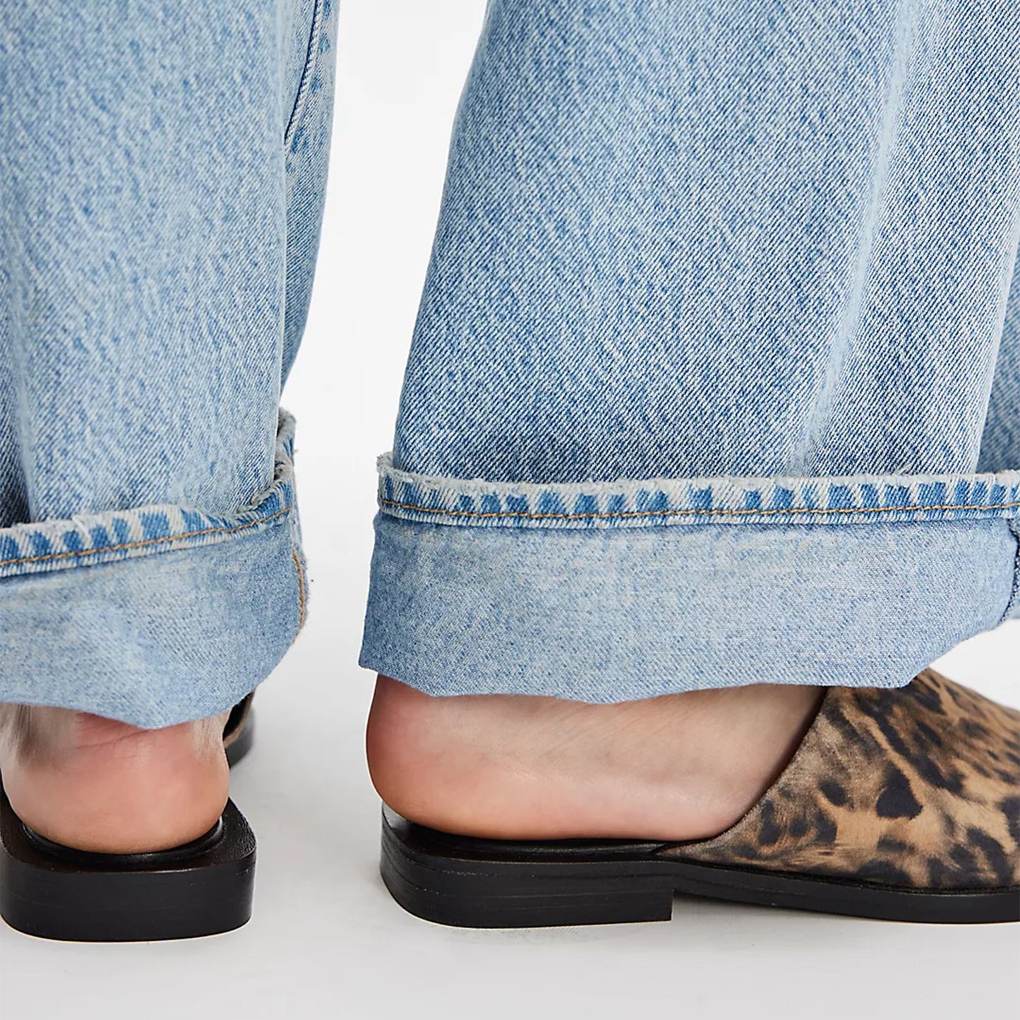 Leopard Print Pointed-Toe Slip-on Simple Ballet Flats