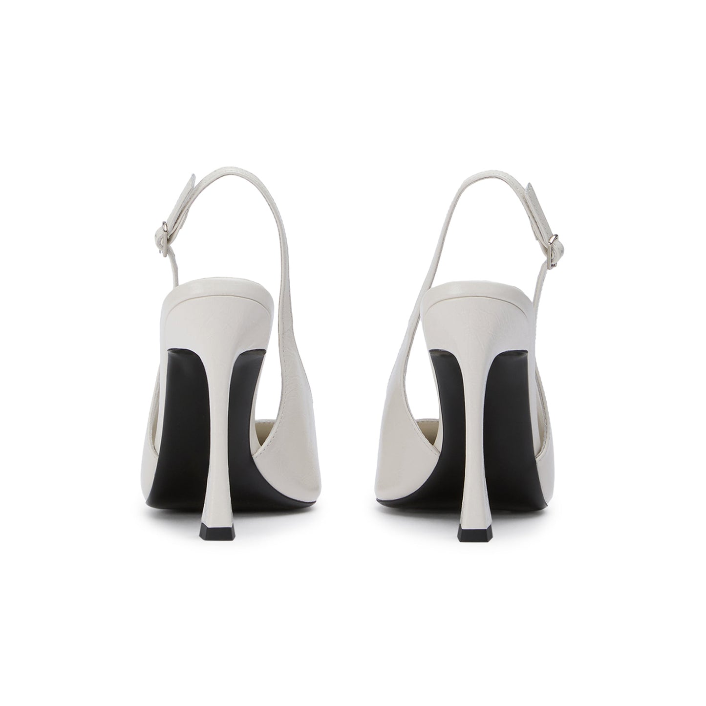 Ivory Pointed-Toe Slingback Pumps High Heels