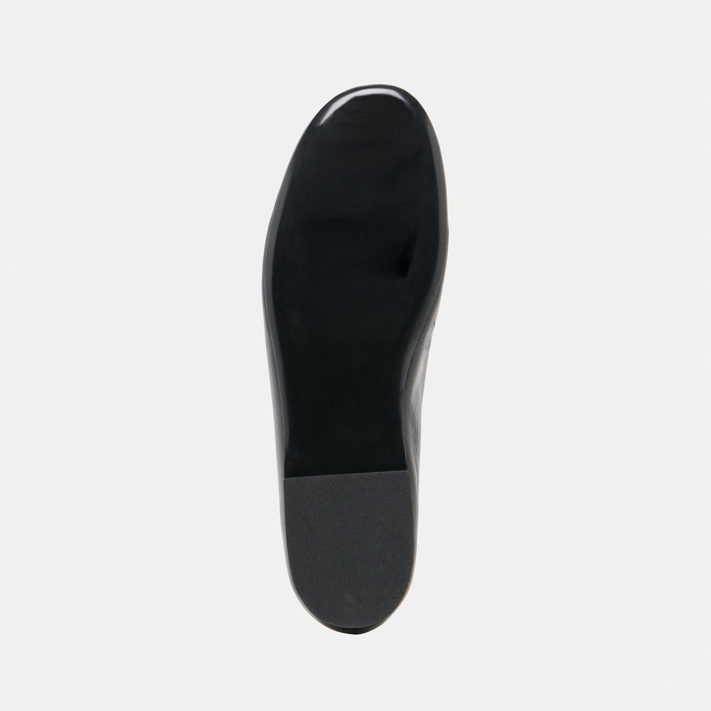 Black Round-Toe Middle Strap Slip-On Ballet Flats