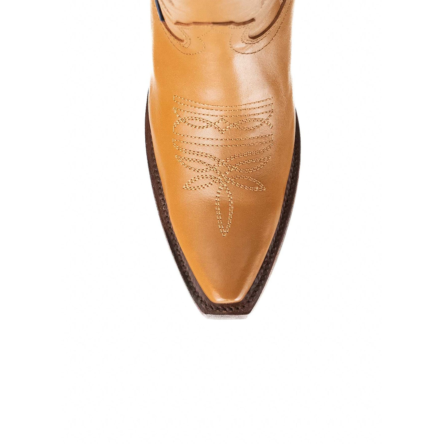 Honey Snip-Toe Half-Zip Double Embroidery Knee High Cowgirl Boots