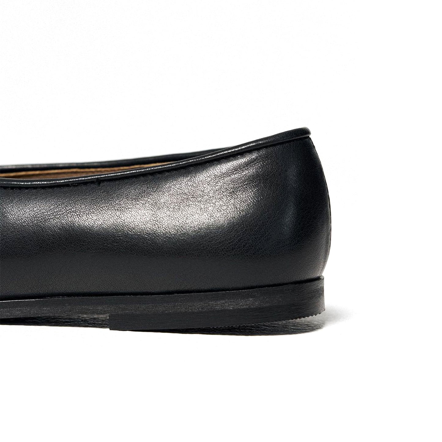 Black Square-Toe Ballet Classic Flats