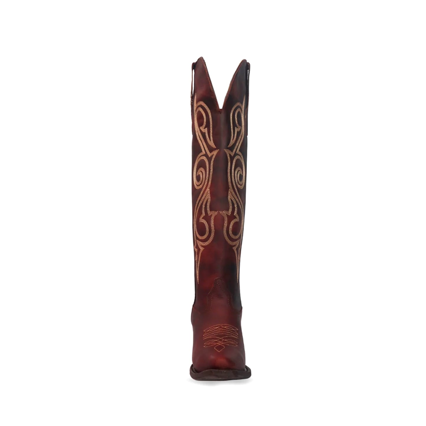 Brandy Snip-Toe Classic Embroidery Wide Calf Knee High Tall Cowgirl Boots