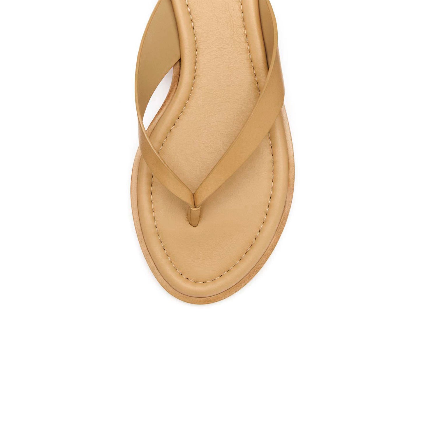 Light Yellow Round-Toe Flip-Flop Slip-On Sandals Flats