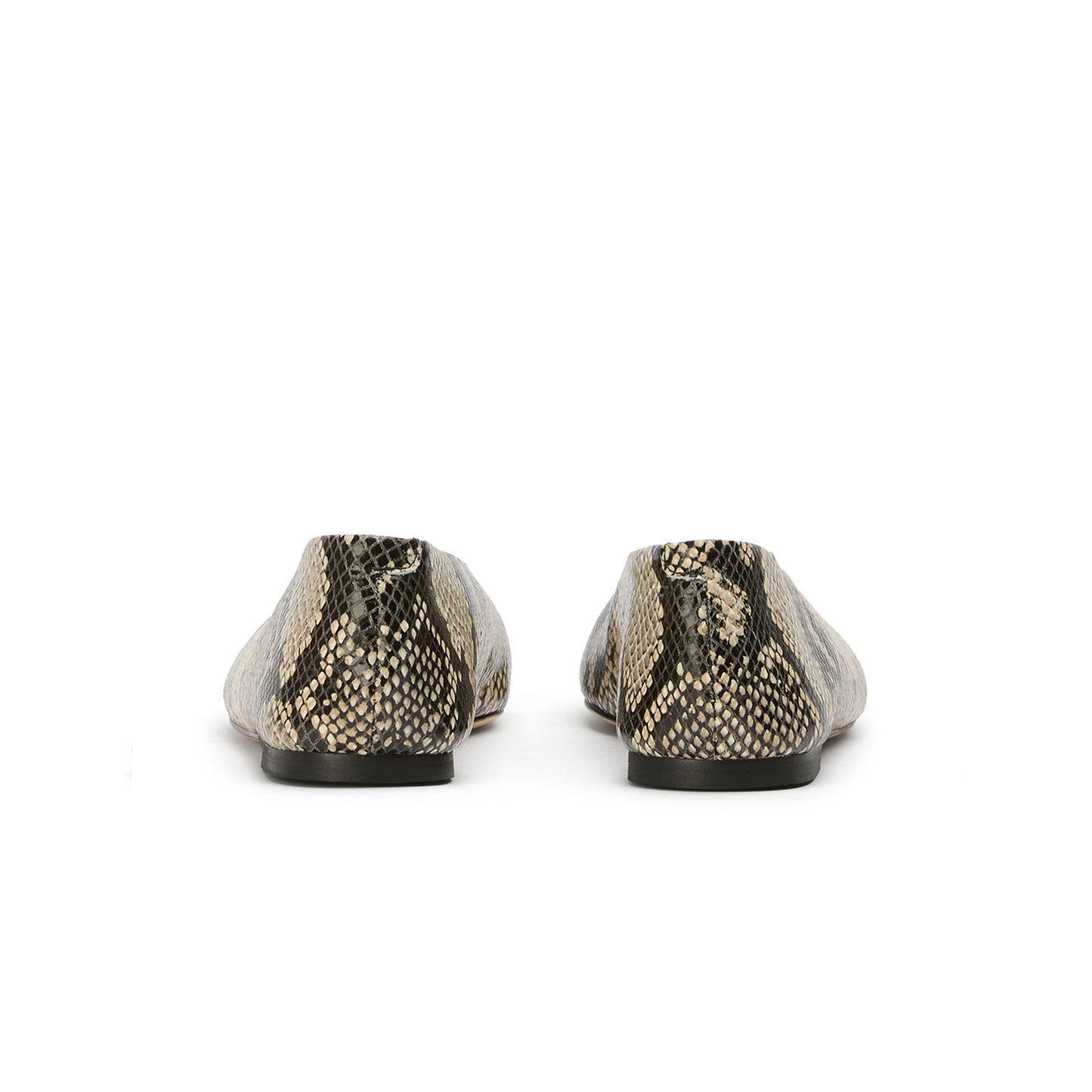 Snakeskin Chic Square-Toe Slip-On Flats