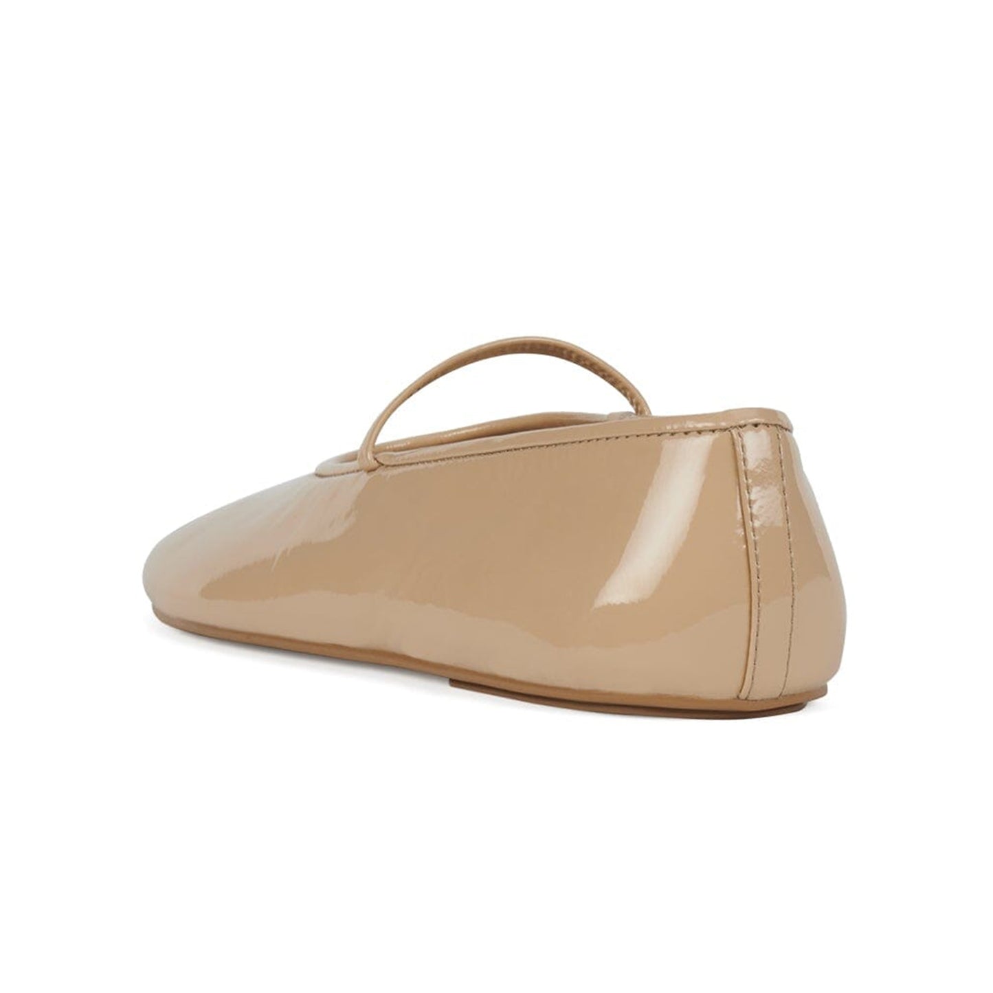 Patent Beige Round-Toe Mary Jane Chic Ballet Flats