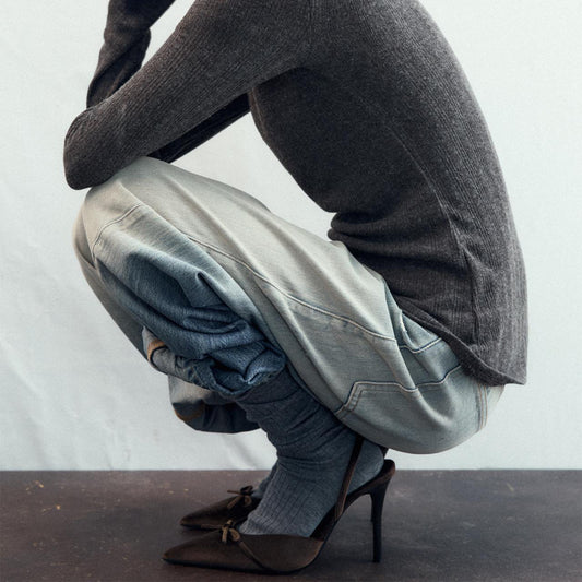 Brown Velvet Pointed-Toe Front Bow Slingback High Heels