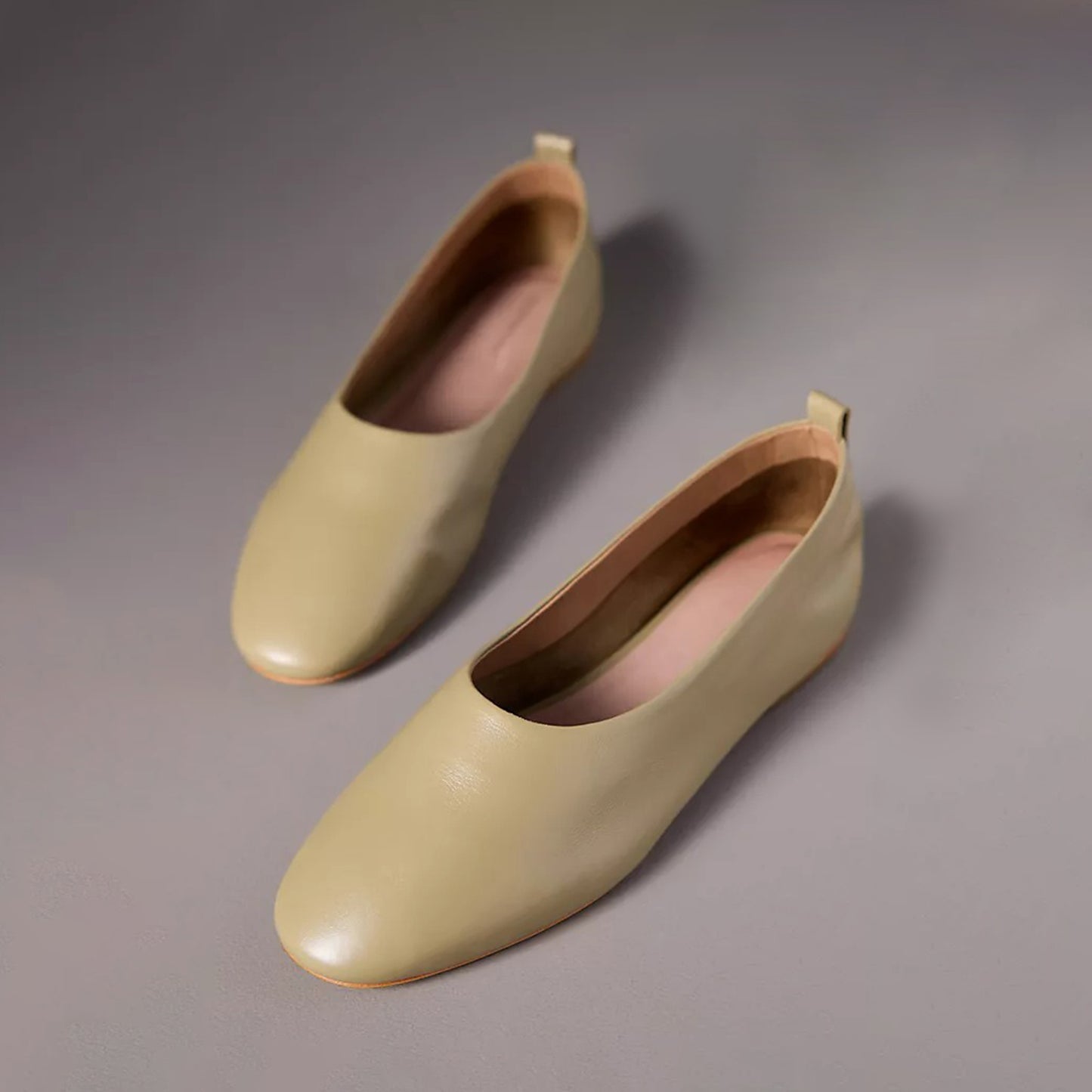Moss Square-Toe Slip-On Classic Ballet Flats