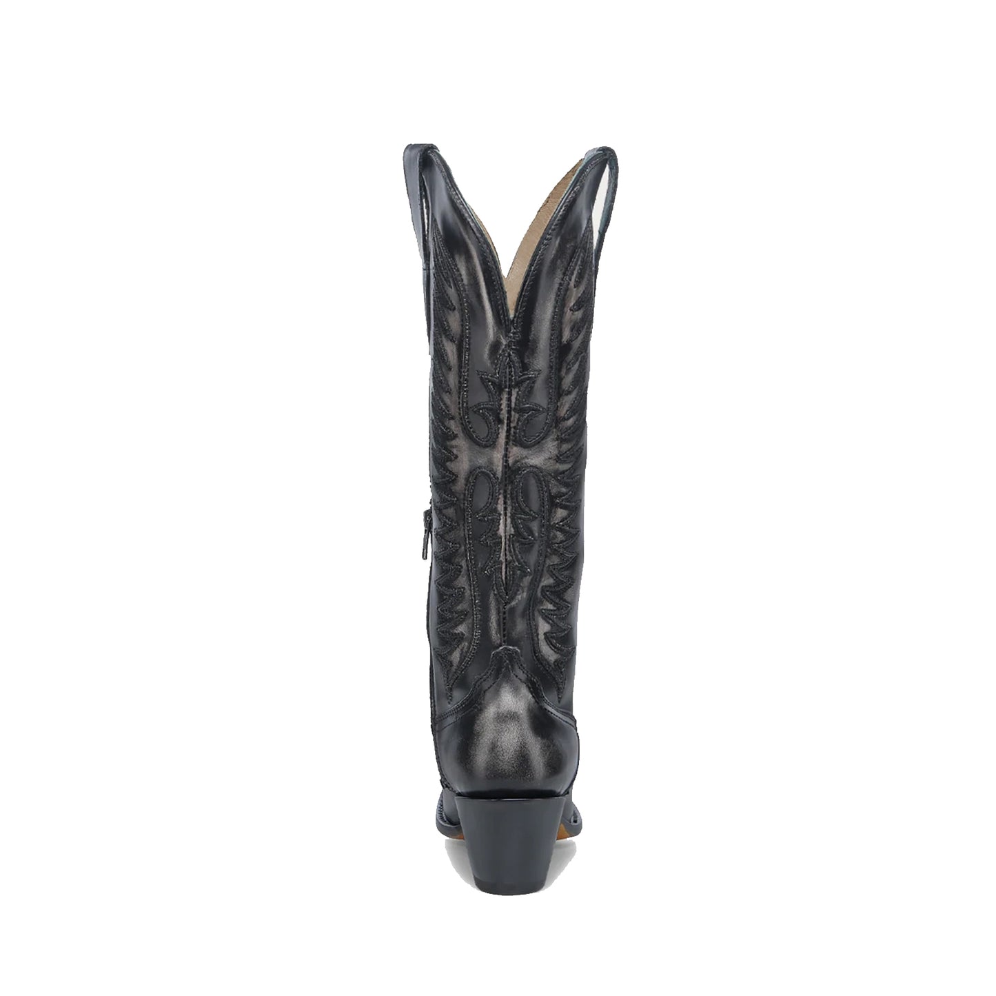 Blacked Bone Almond-Toe Embroidery Wide Calf Knee High Cowgirl Boots