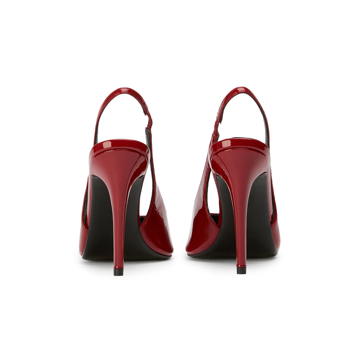 Patent Red Pointed-Toe Classic Slip-On Slingback High Heels