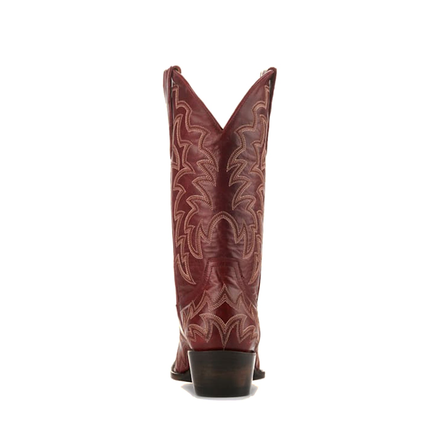 Dark Red Snip-Toe Delicate Embroidery Mid Calf Chic Cowgirl Boots
