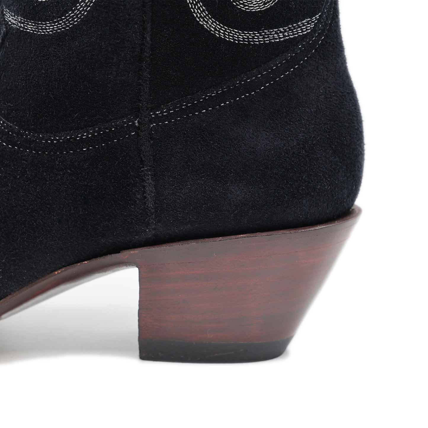 Ingido Faux suede Snip-Toe Chic Embroidery Western Ankle Cowgirl Boots