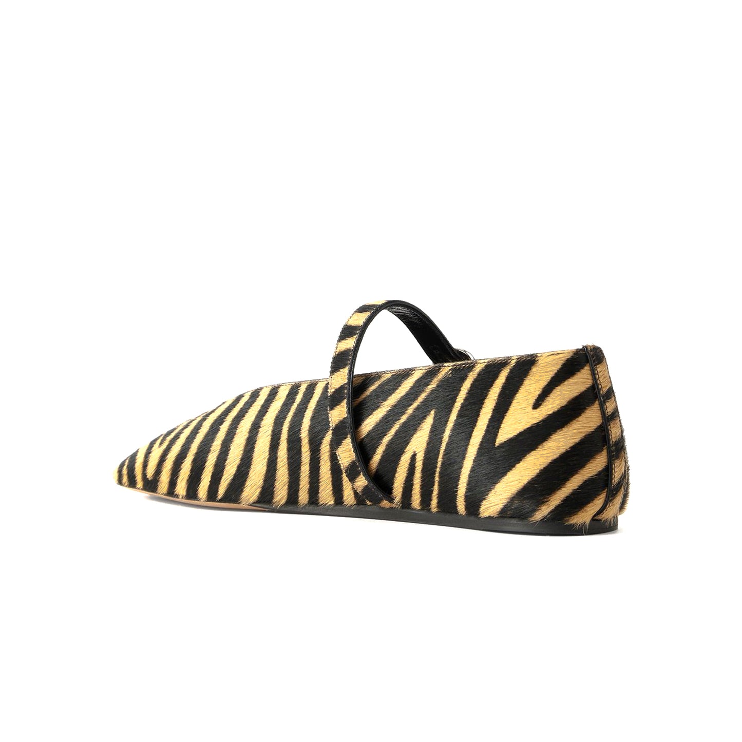 Cow Print Square-Toe Chic Mary Jane Classic Ballet Flats