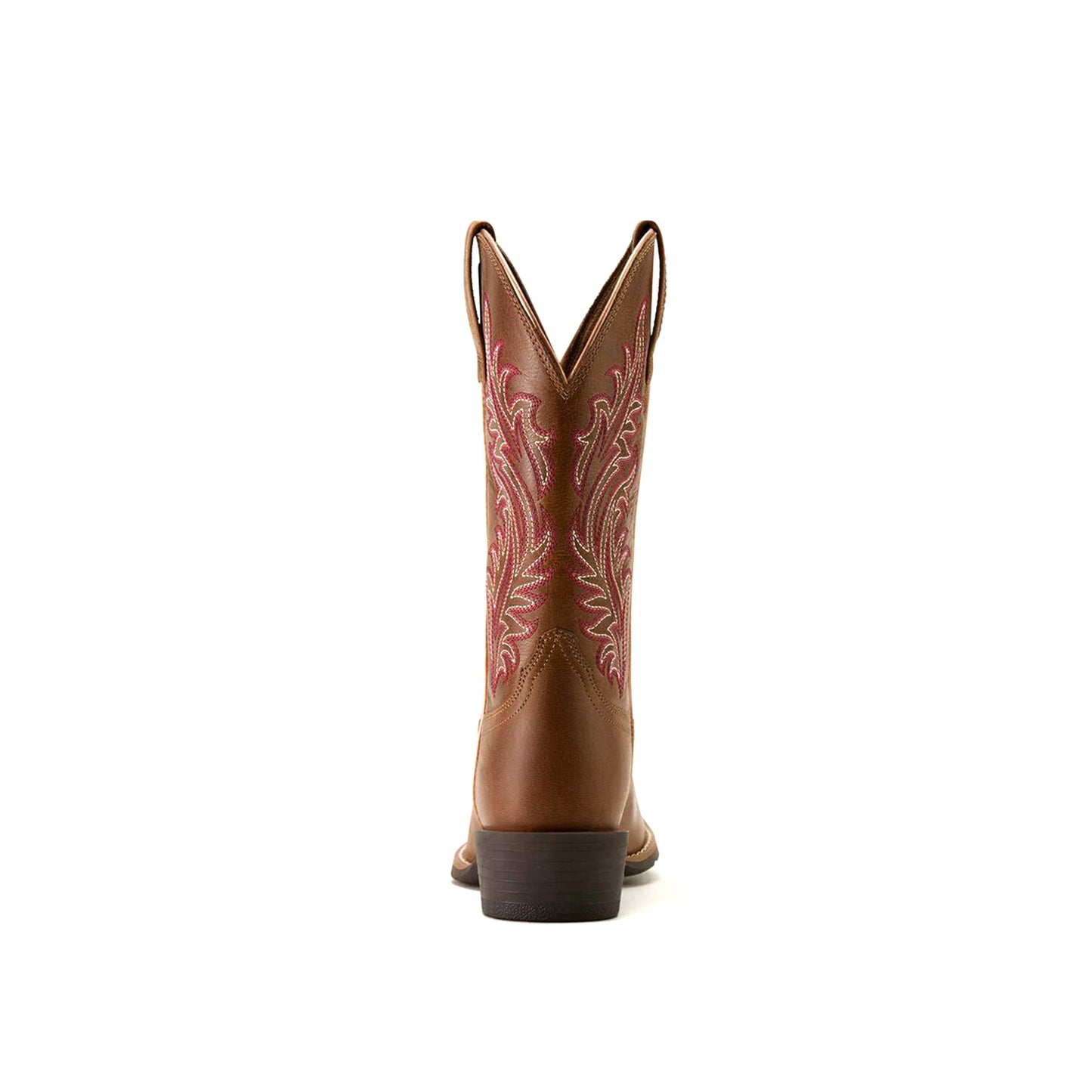 Brown Square-Toe Classic Embroidery Mid Calf Cowgirl Boots For Women
