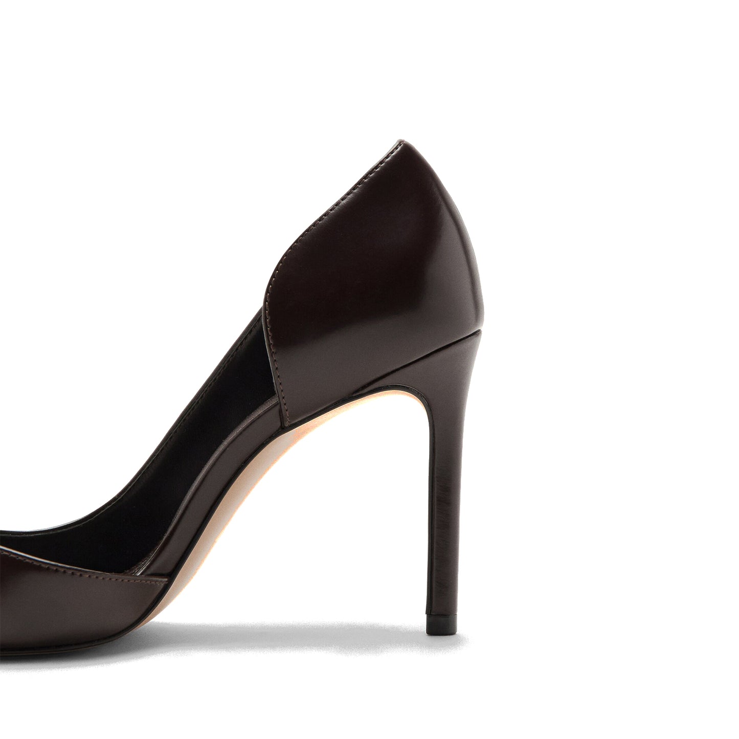 Chocolate Pointed-Toe Slip-On Sleek High Heels Pumps