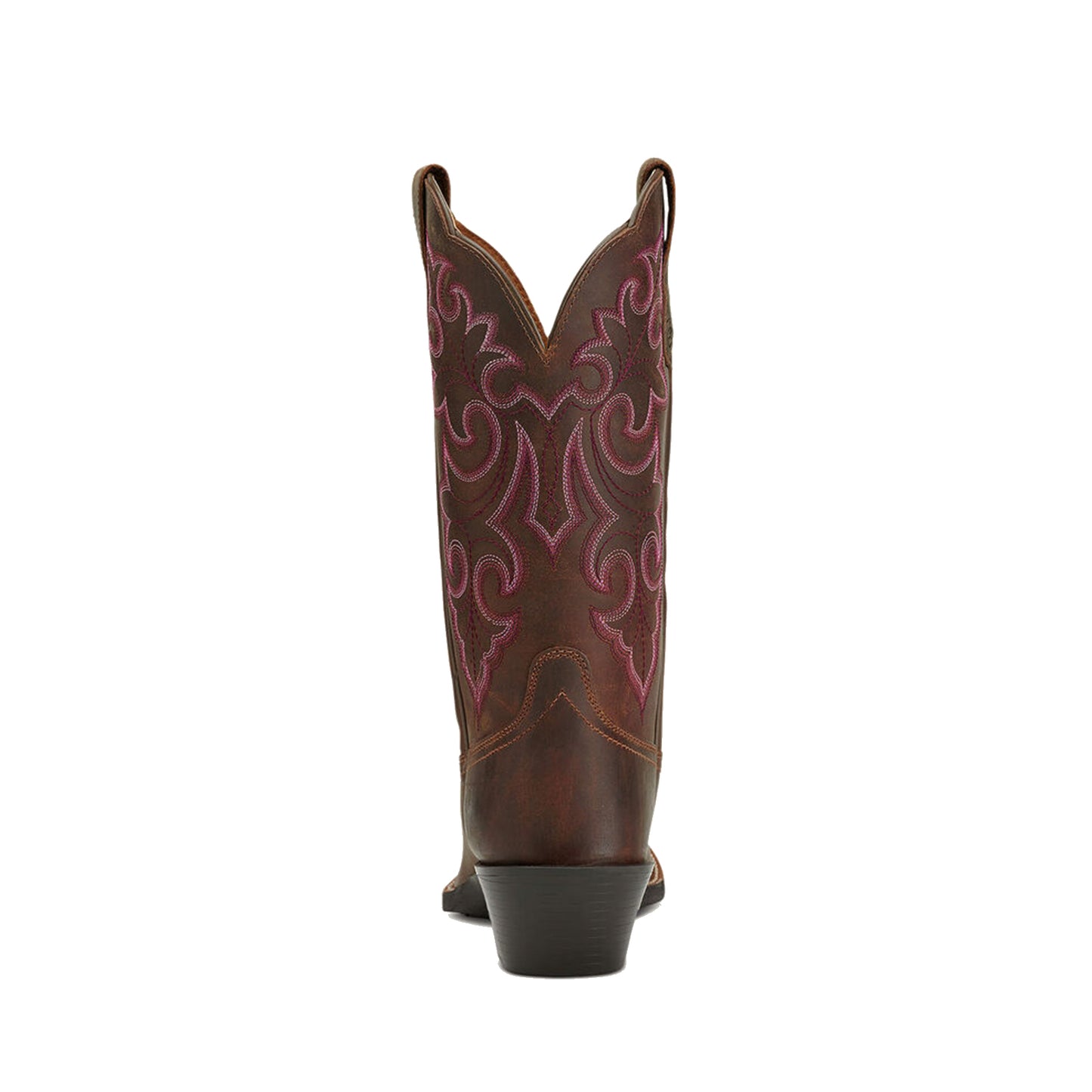 Brown Square-Toe Chic Embroidery Classic Mid Calf Cowgirl Boots