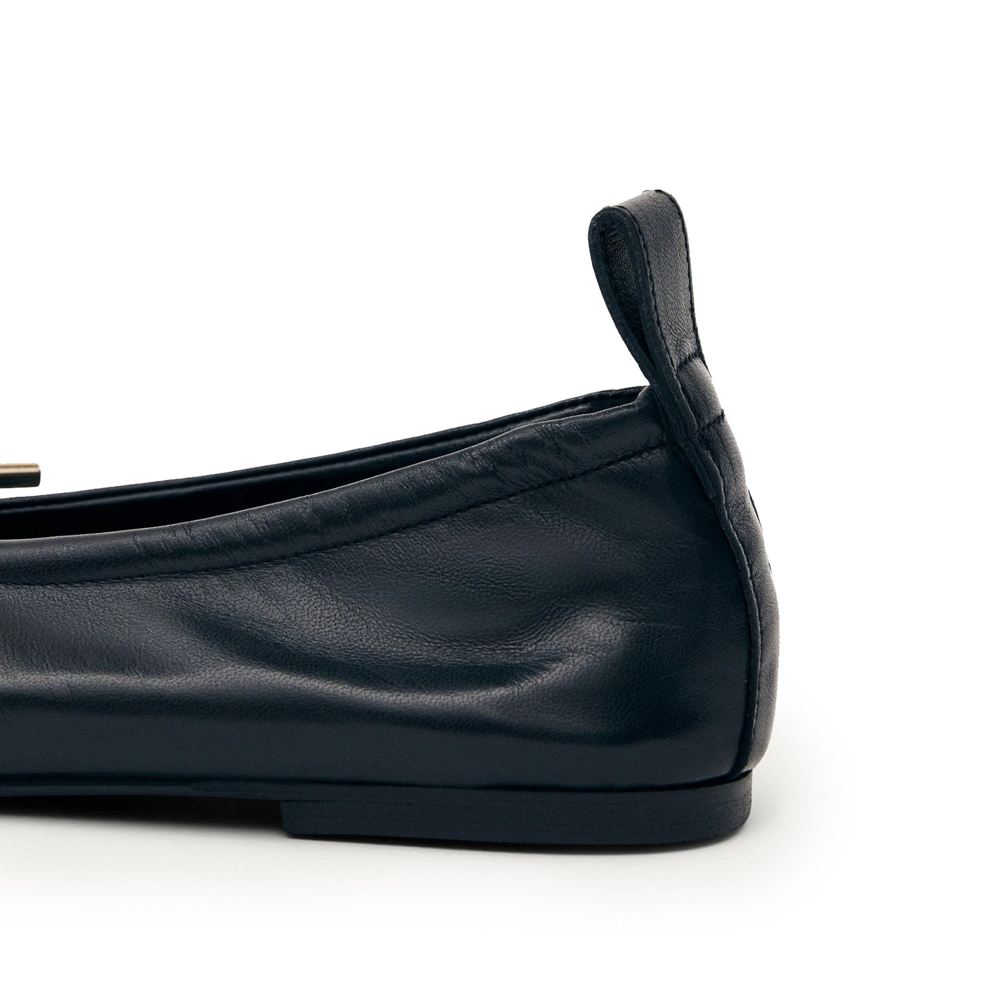 Black Square-Toe Stretchy Ballet Flats
