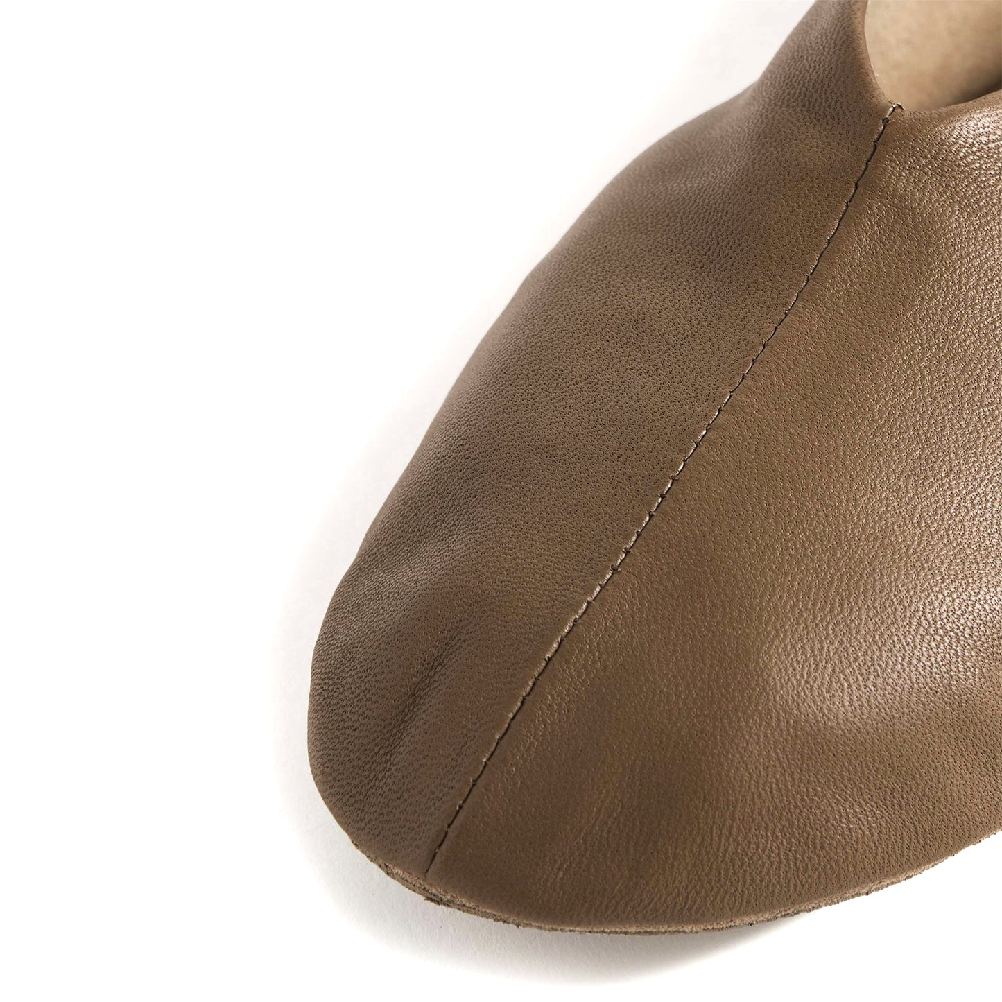 Dark Tan Round-Toe Classic Ballet Simple Flats