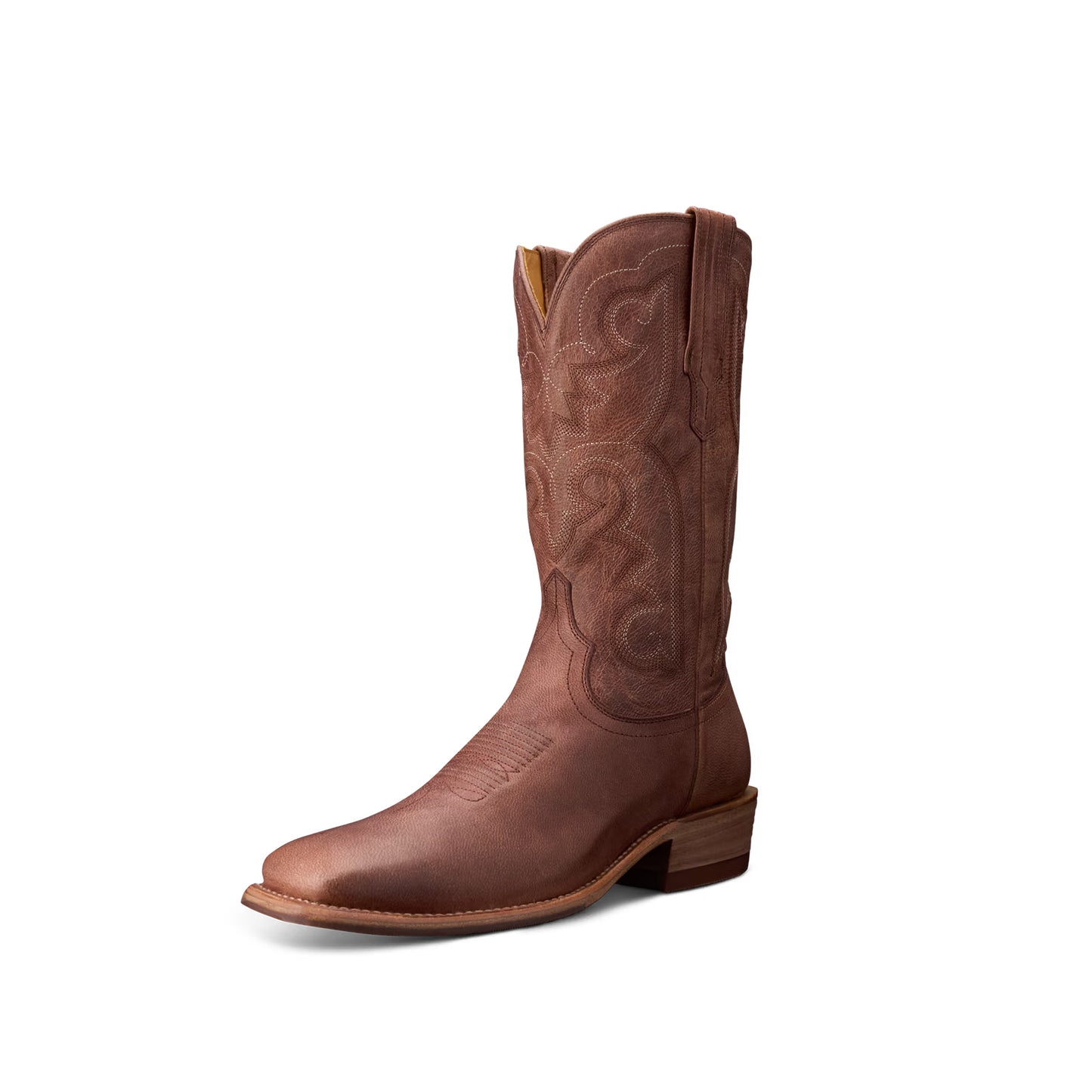 Brandy Square-Toe Western Embroidery Mid Calf Cowgirl Boots