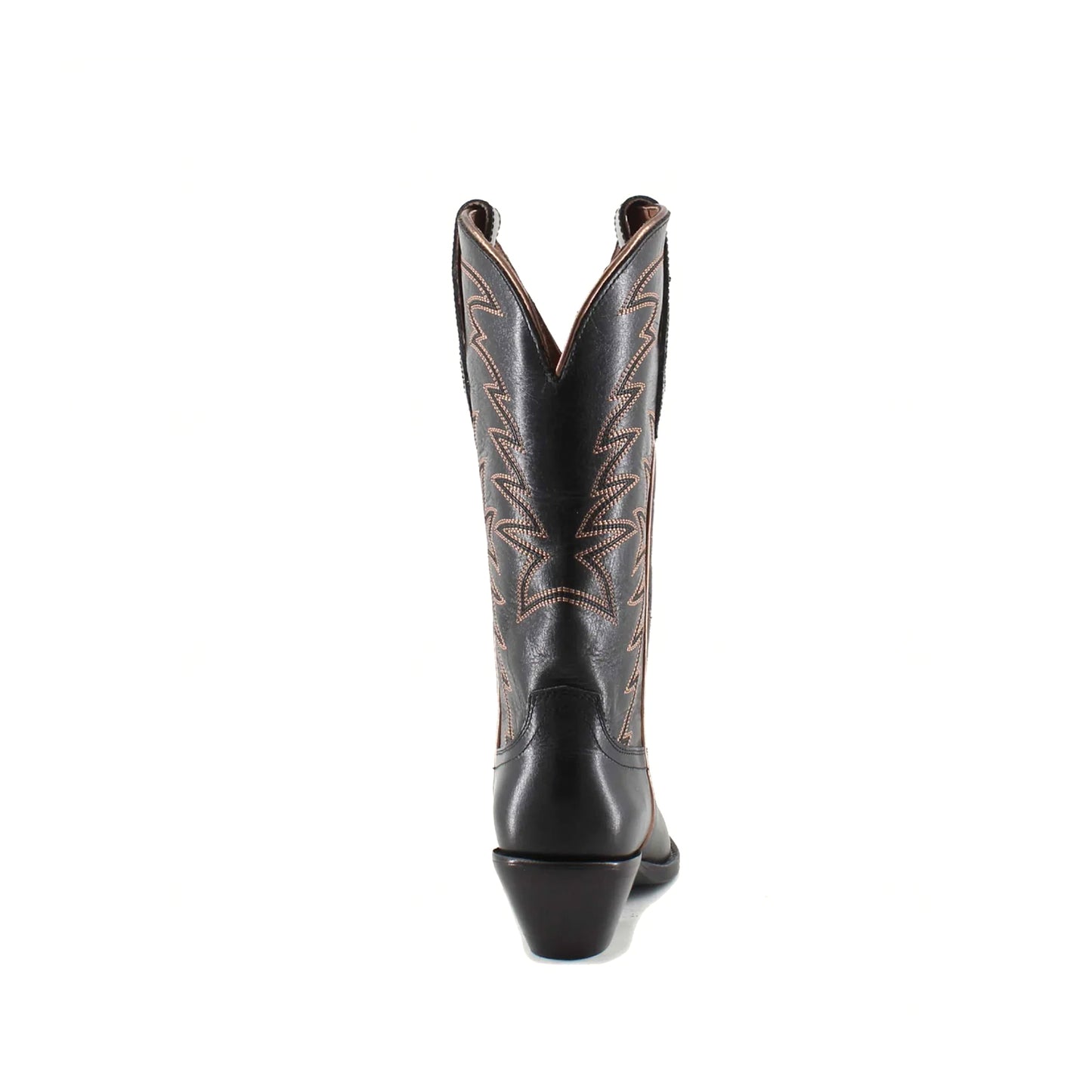 Black Snip-Toe Embroidery Western Mid Calf Cowgirl Boots