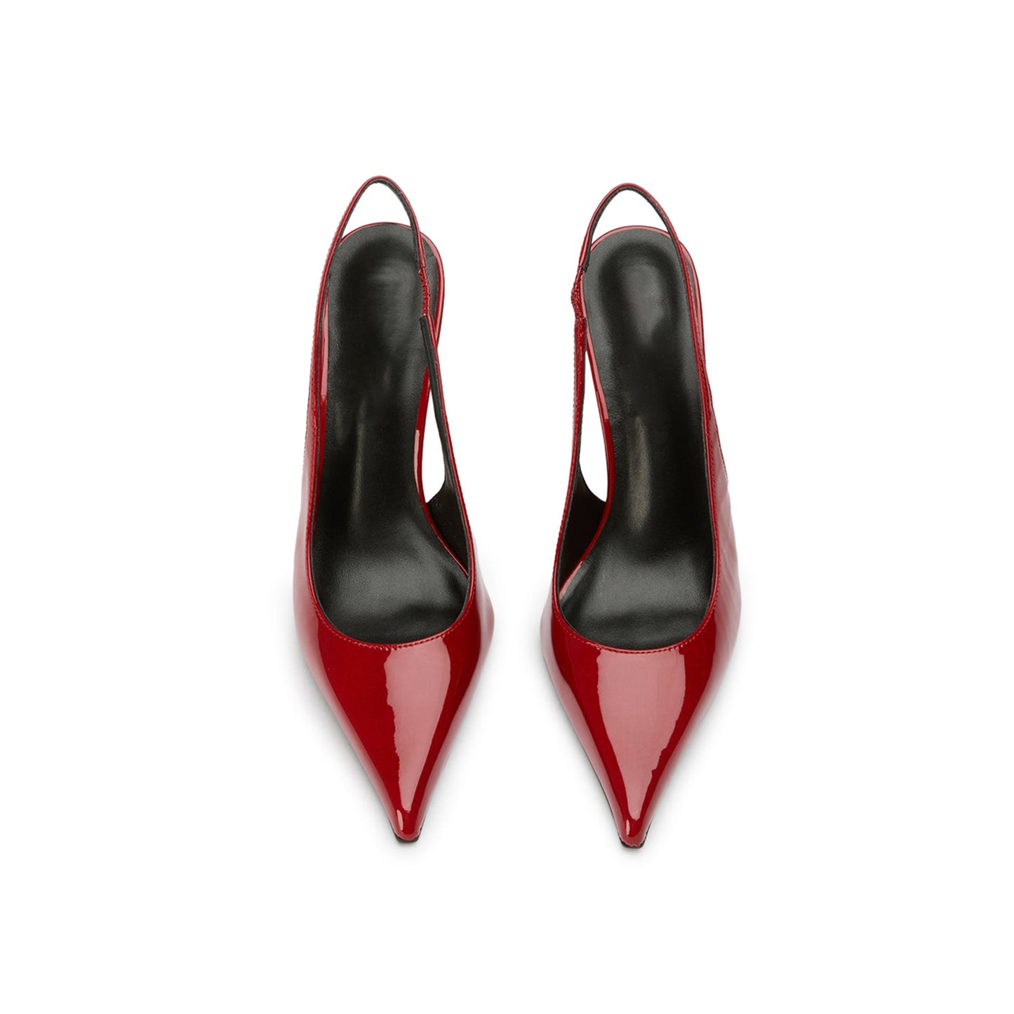 Patent Red Pointed-Toe Classic Slip-On Slingback High Heels