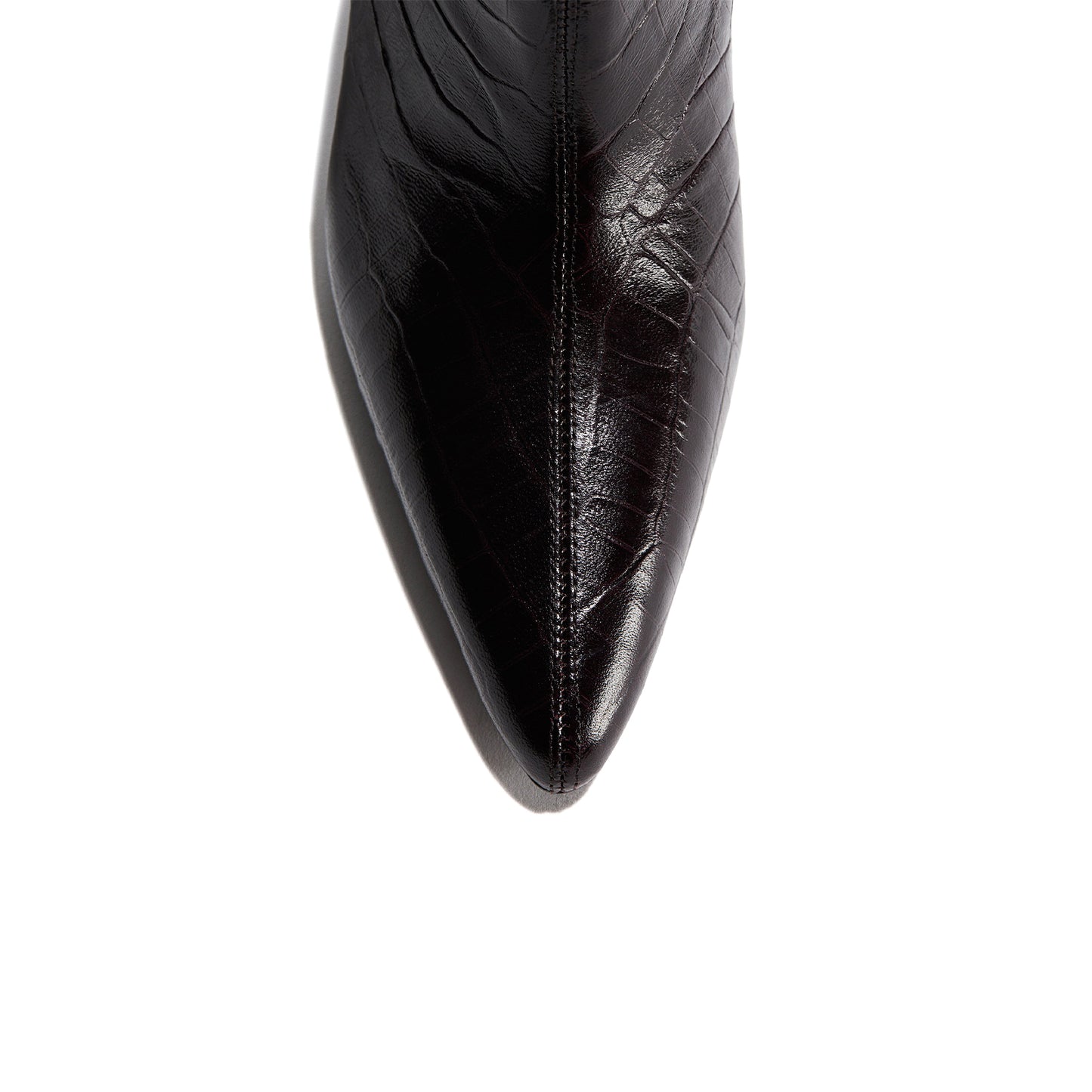 Dark Brown Stone Print Pointed-Toe Ankle Simple Stiletto Boots