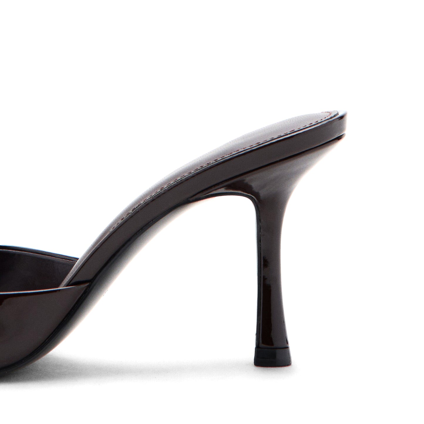 Patent Burgundy Pointed-Toe Slip-On High Heels