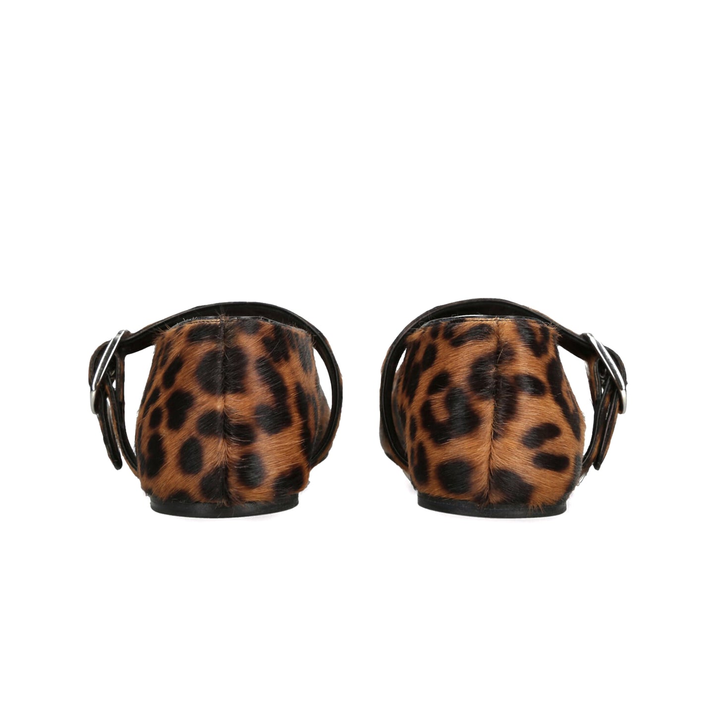 Leopard Print Square-Toe Chic Mary Jane Classic Ballet Flats
