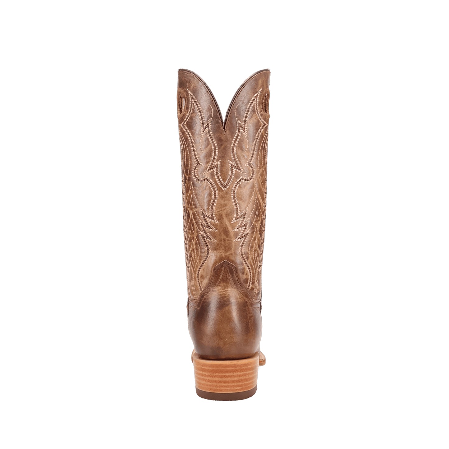 Camel Square-Toe Embroidery Cutout Mid Calf Cowgirl Boots