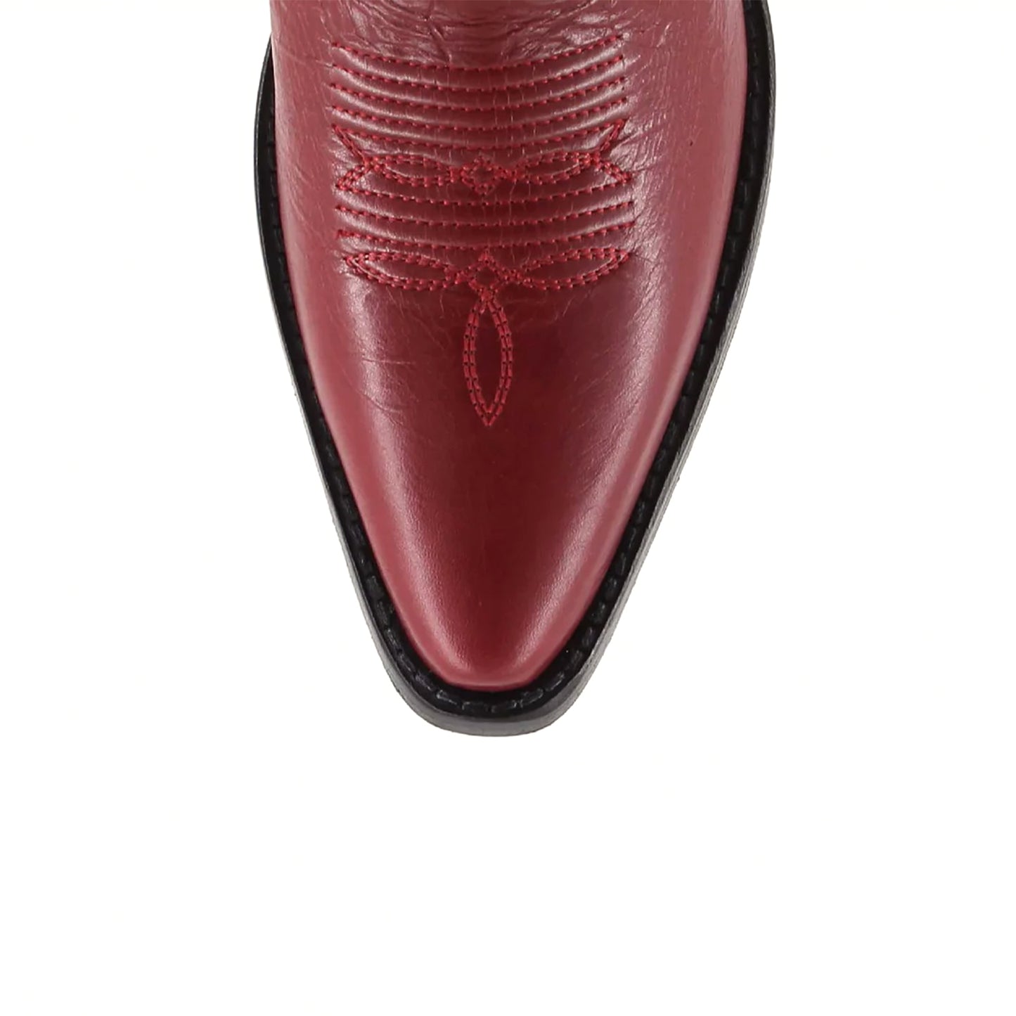 Red Snip-Toe Embroidery Western Mid Calf Cowgirl Boots