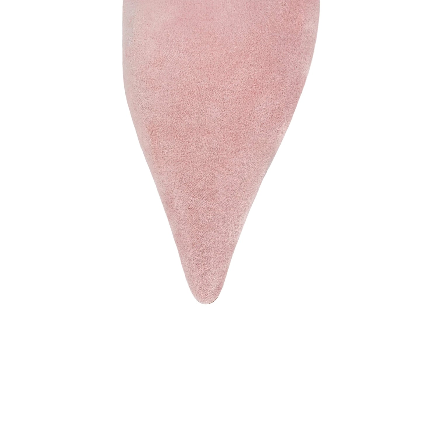 Pink Faux Suede Pointed-Toe Plush Fold-Over Knee High Stiletto Boots