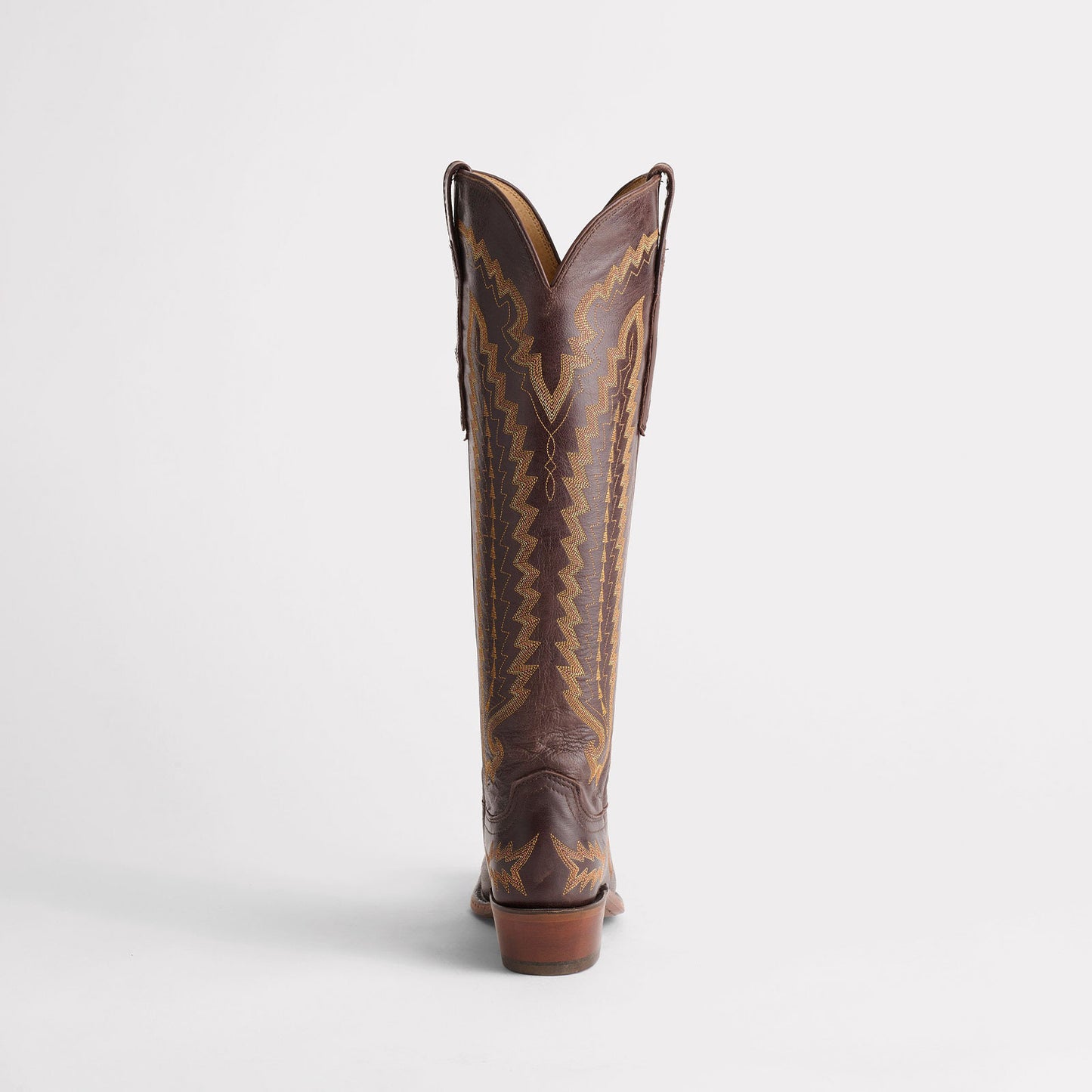 Brown Snip-Toe Western Embroidery Wide Calf Chic Knee High Cowgirl Boots