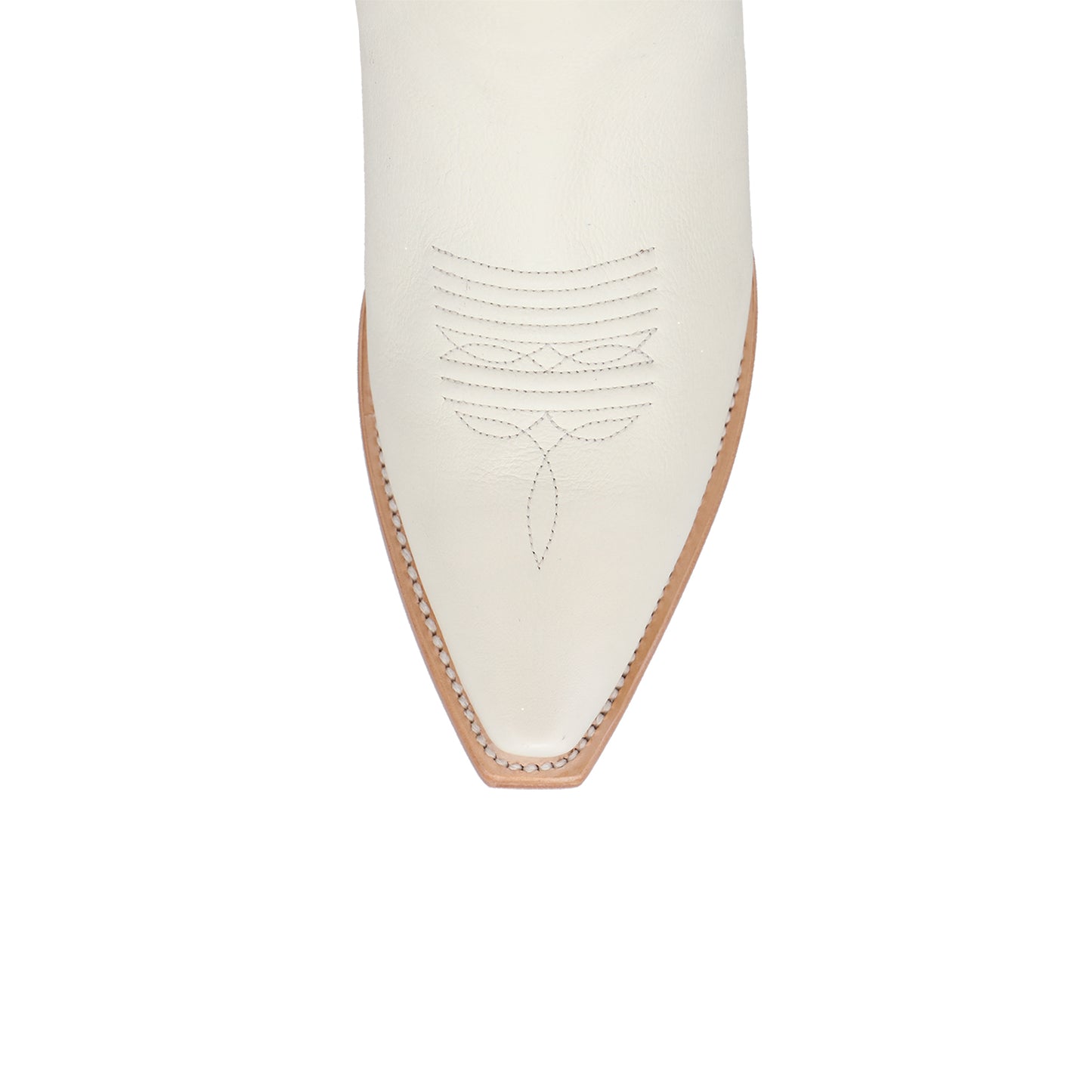 White Snip-Toe Classic Simple Ankle Cowgirl Boots