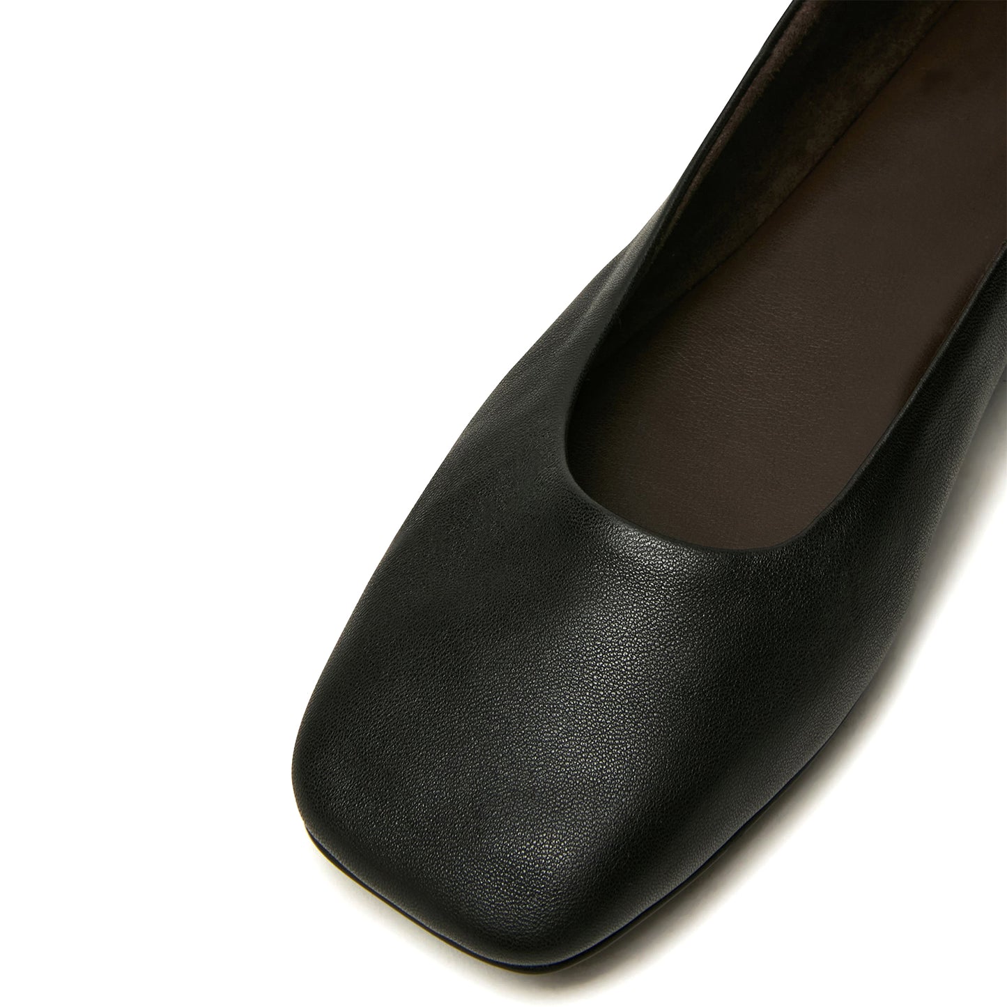 Black Square-Toe Slip-On Stylish Flats