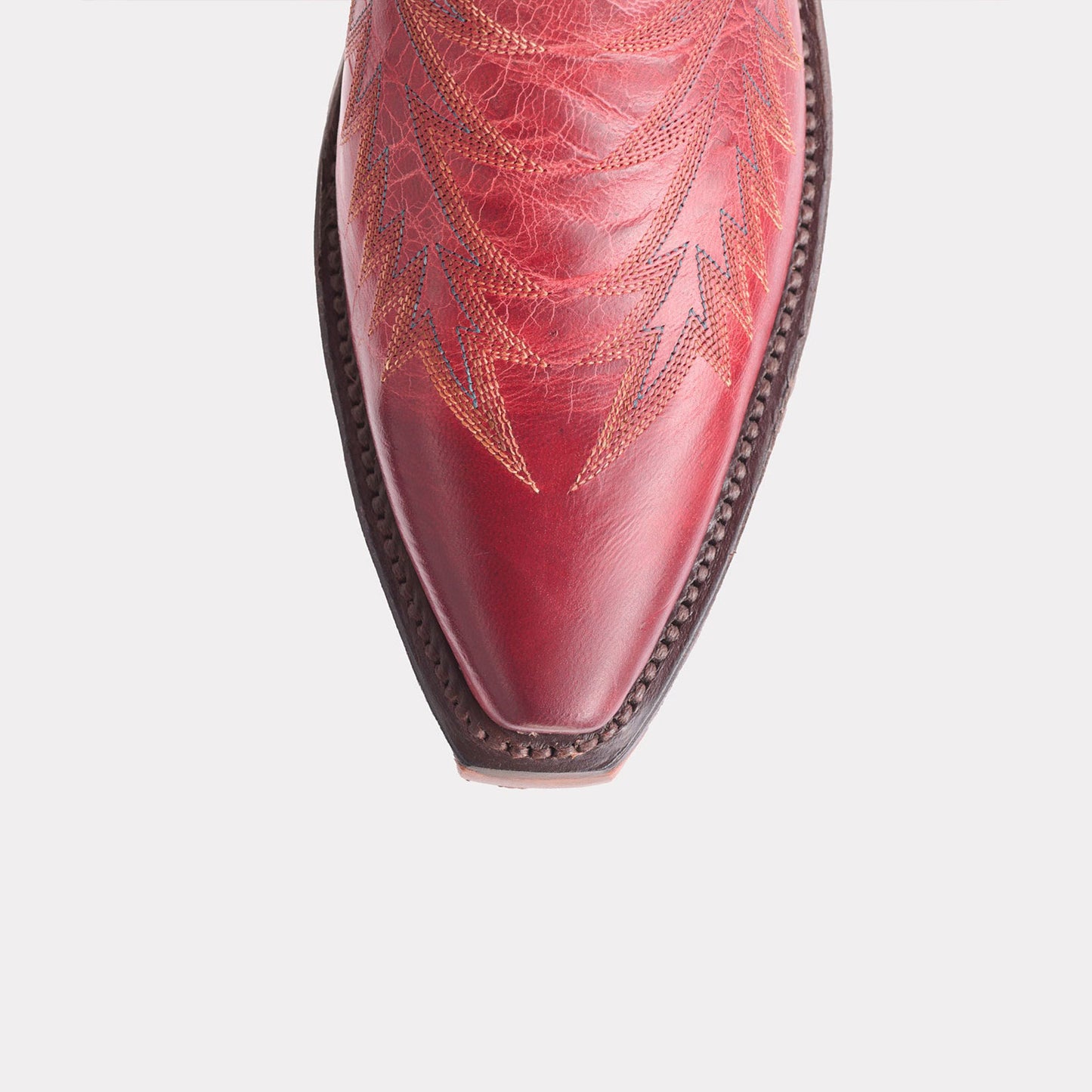 Red Snip-Toe Western Embroidery Wide Calf Chic Knee High Cowgirl Boots