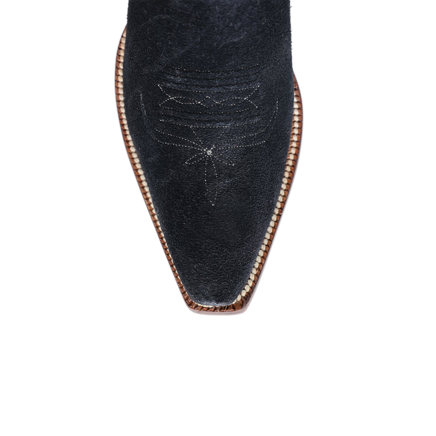 Ingido Faux suede Snip-Toe Chic Embroidery Western Ankle Cowgirl Boots