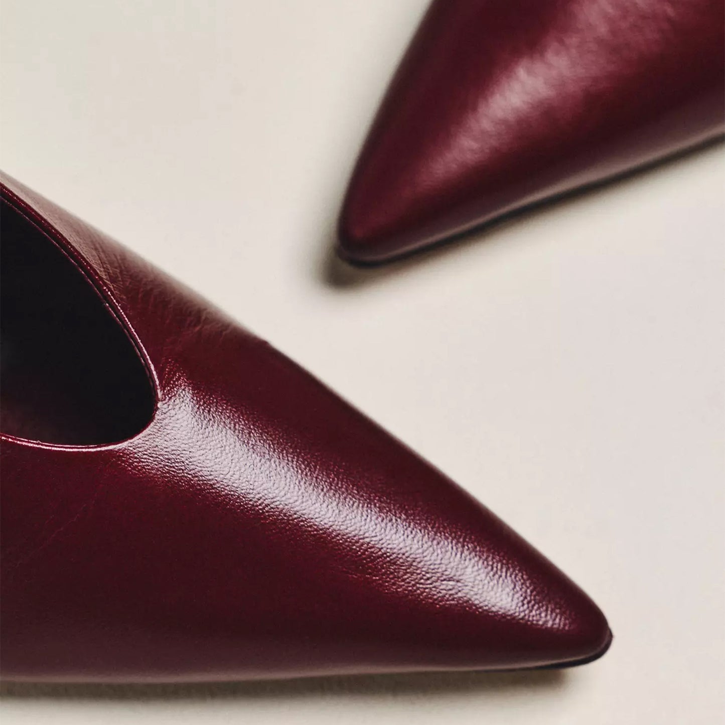 Wine Red Pointed-Toe Classic Backless High Heels