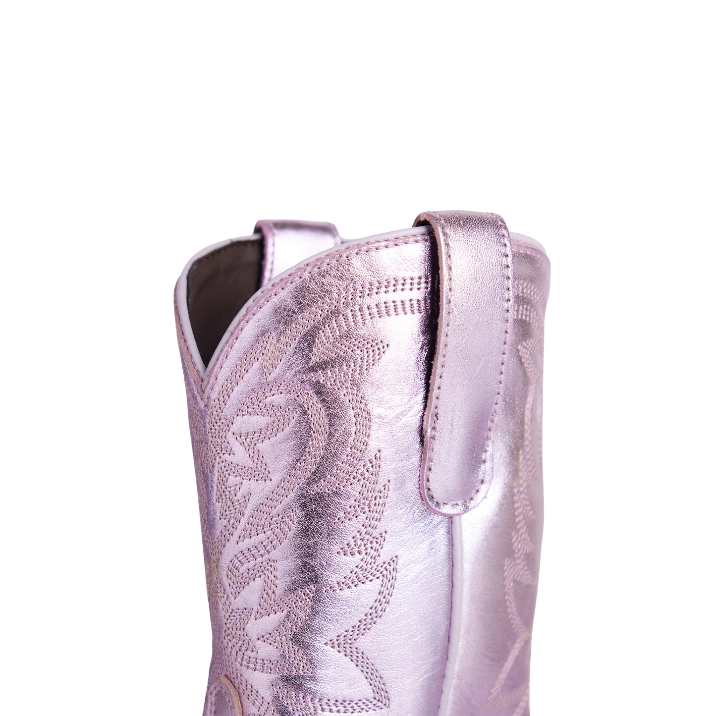 Metallic Lavender Snip-Toe Western Embroidery Ankle Classic Cowgirl Boots