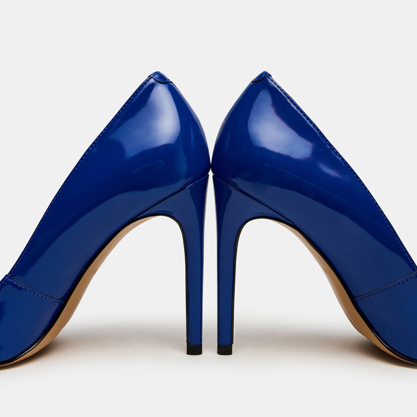 Marine Blue Pointed-Toe Slip-On Classic High Heels
