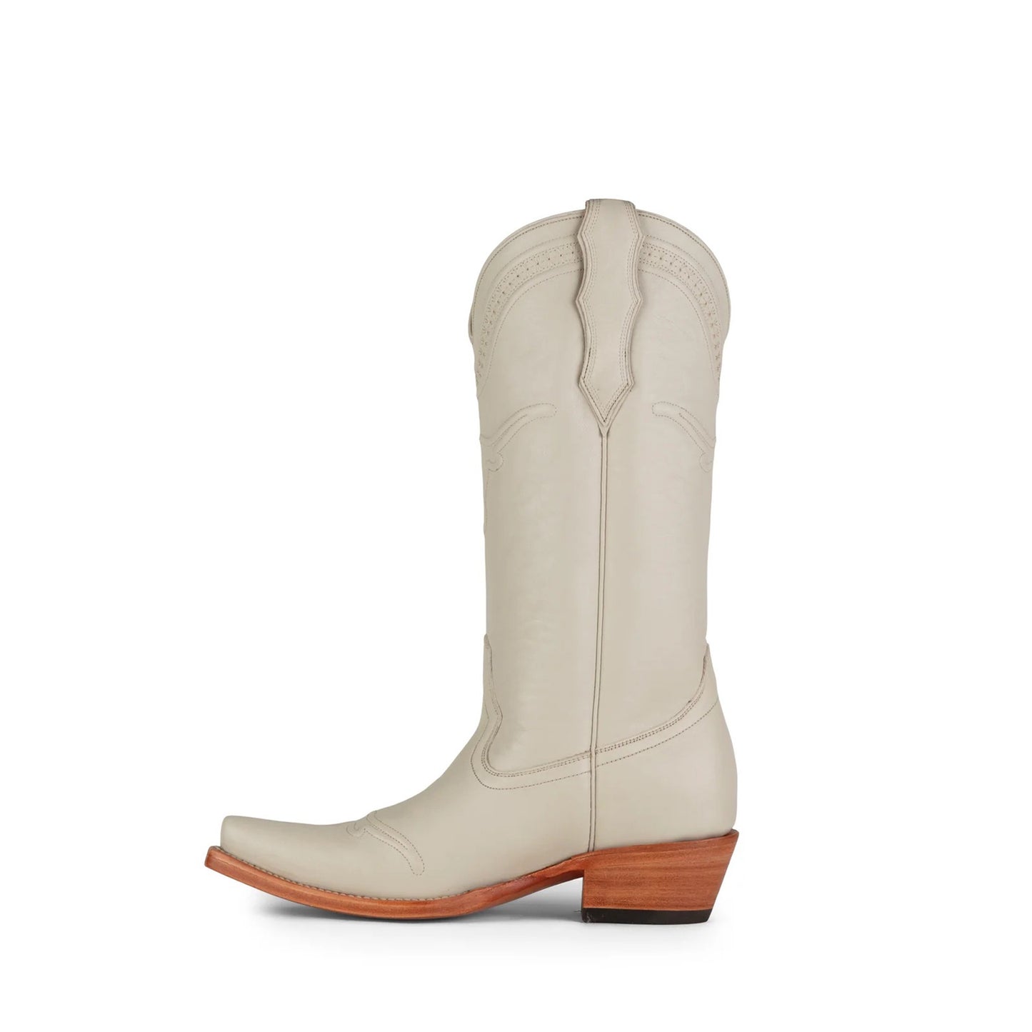 Wheat Snip-Toe Simple Mid Calf Cowgirl Boots