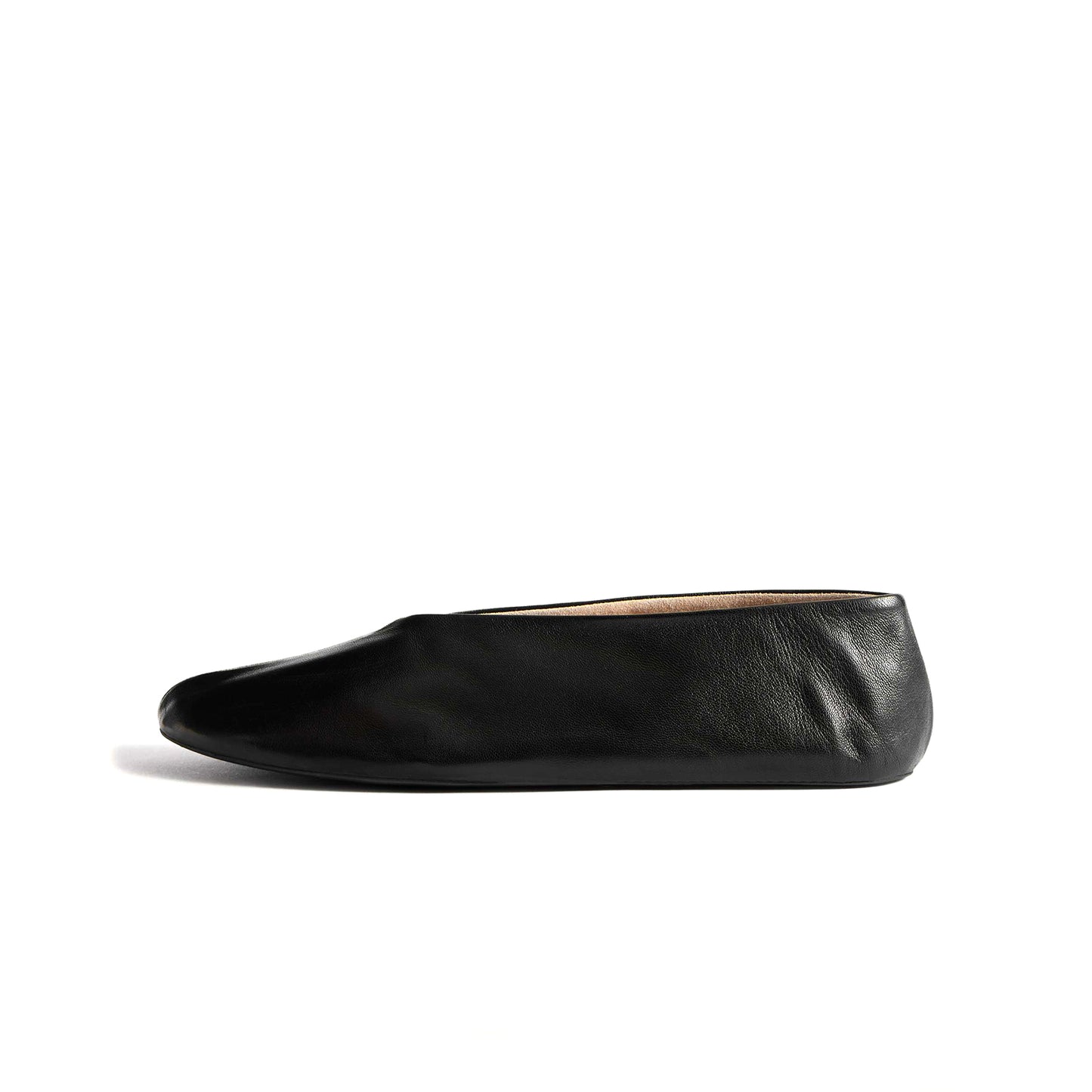 Black Round-Toe Classic Sleek Ballet Simple Flats