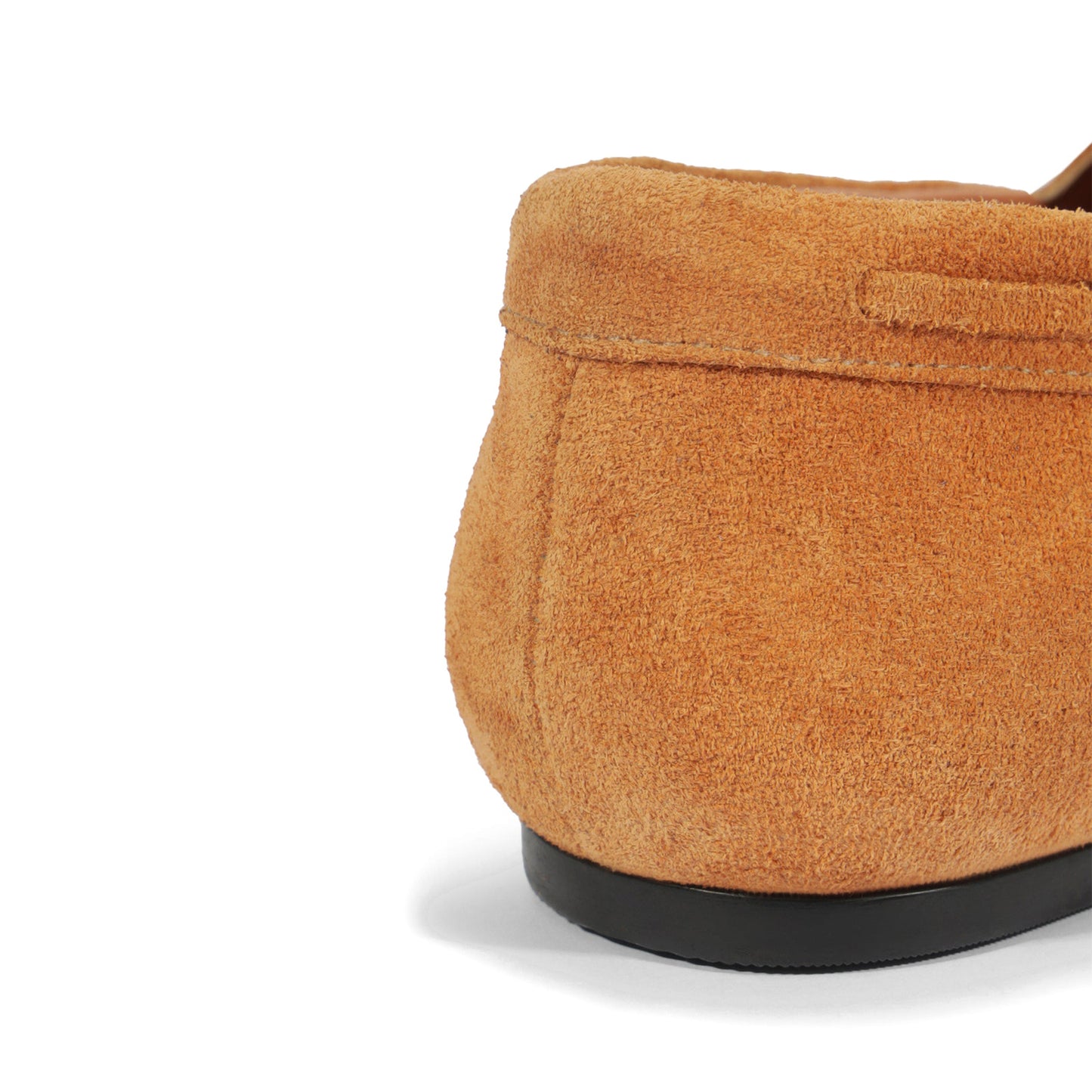 Caramel Faux Suede Square-Toe Front Bow With Fringe Slip-On Flats