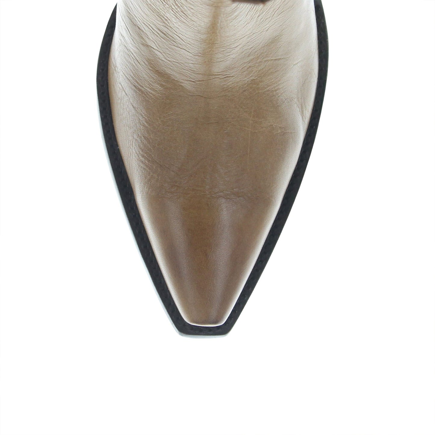 Cognac Snip-Toe Studded Slip-On Western Ankle Cowgirl Boots