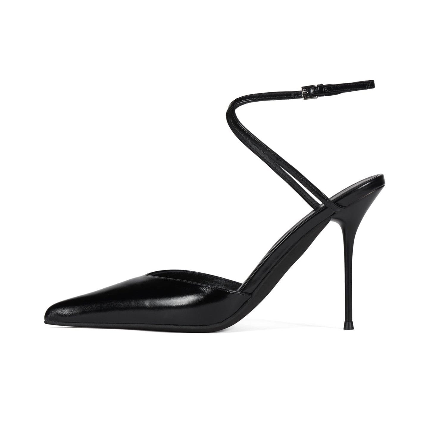 Black Pointed-Toe Slingback Simple Pumps High Heels
