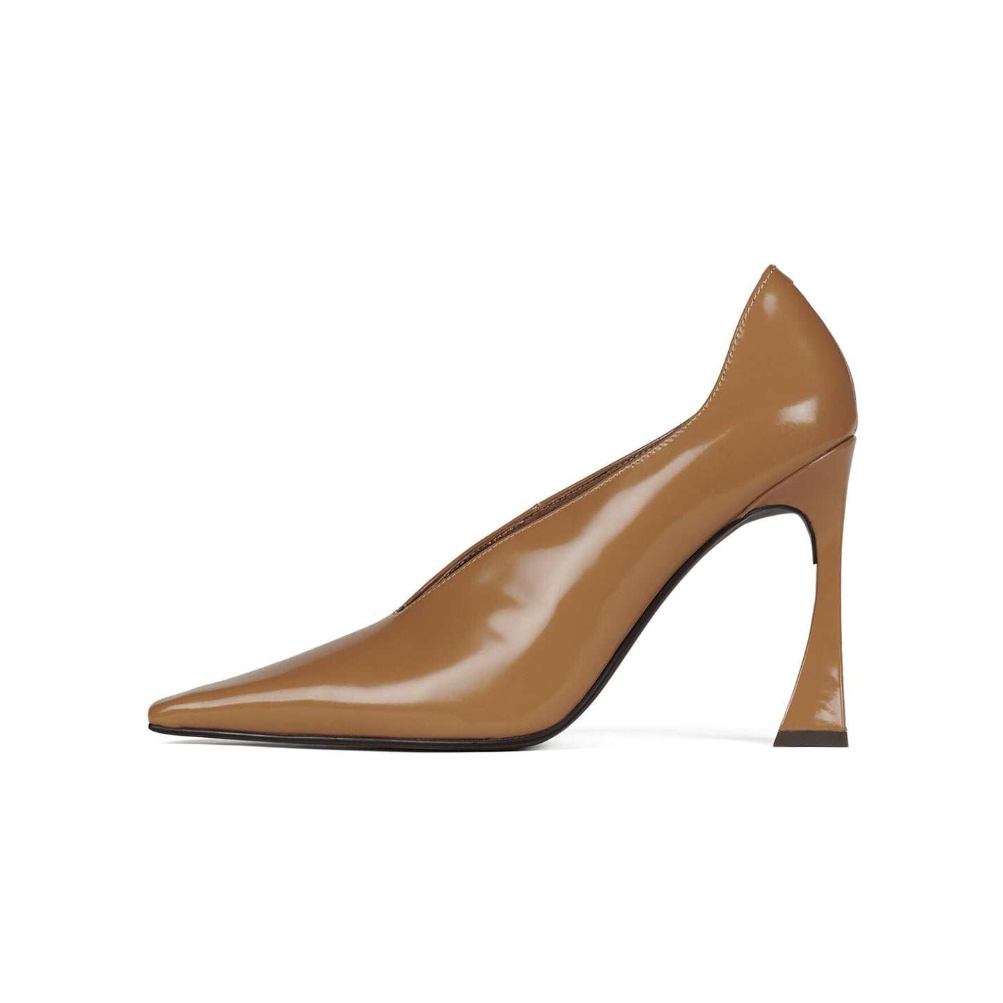 Beige Snip-Toe Slip-On Classic High Heels