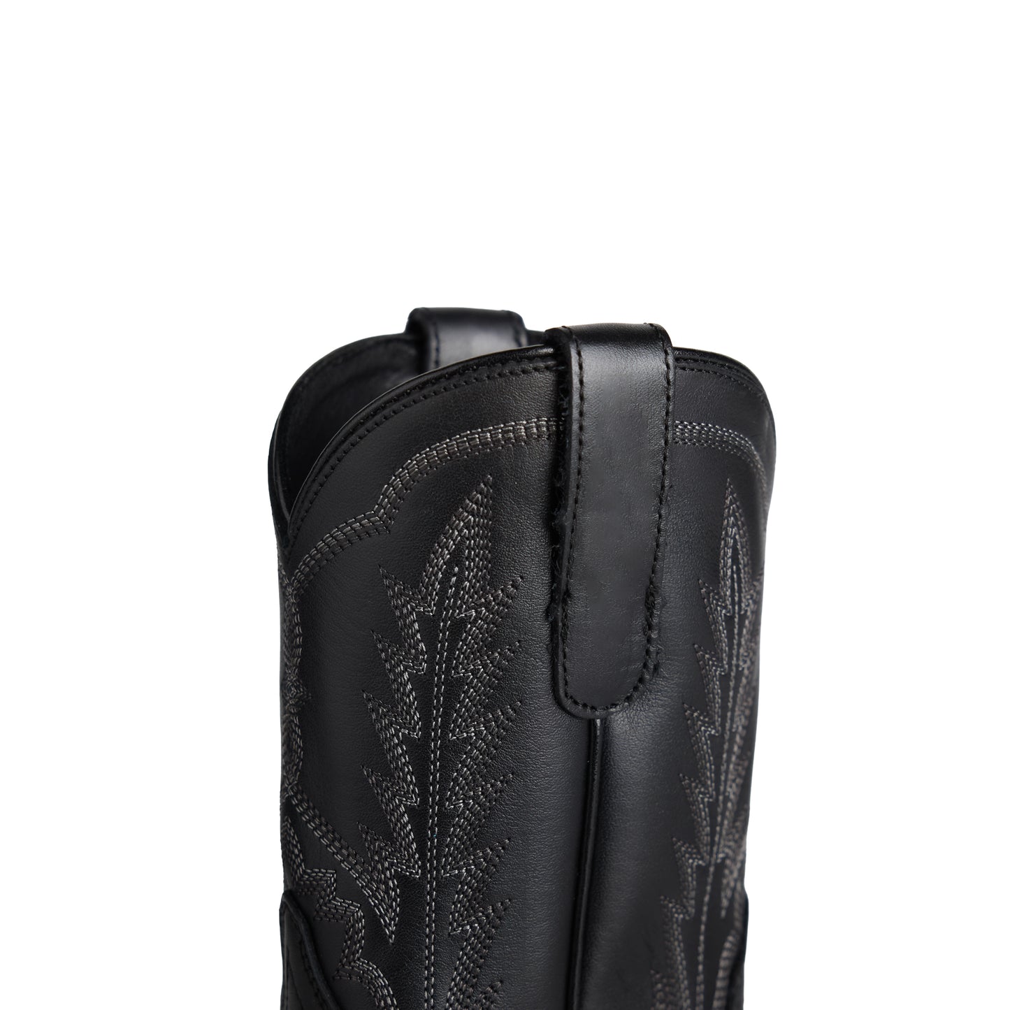 Black Snip-Toe Western Embroidery Ankle Classic Cowgirl Boots