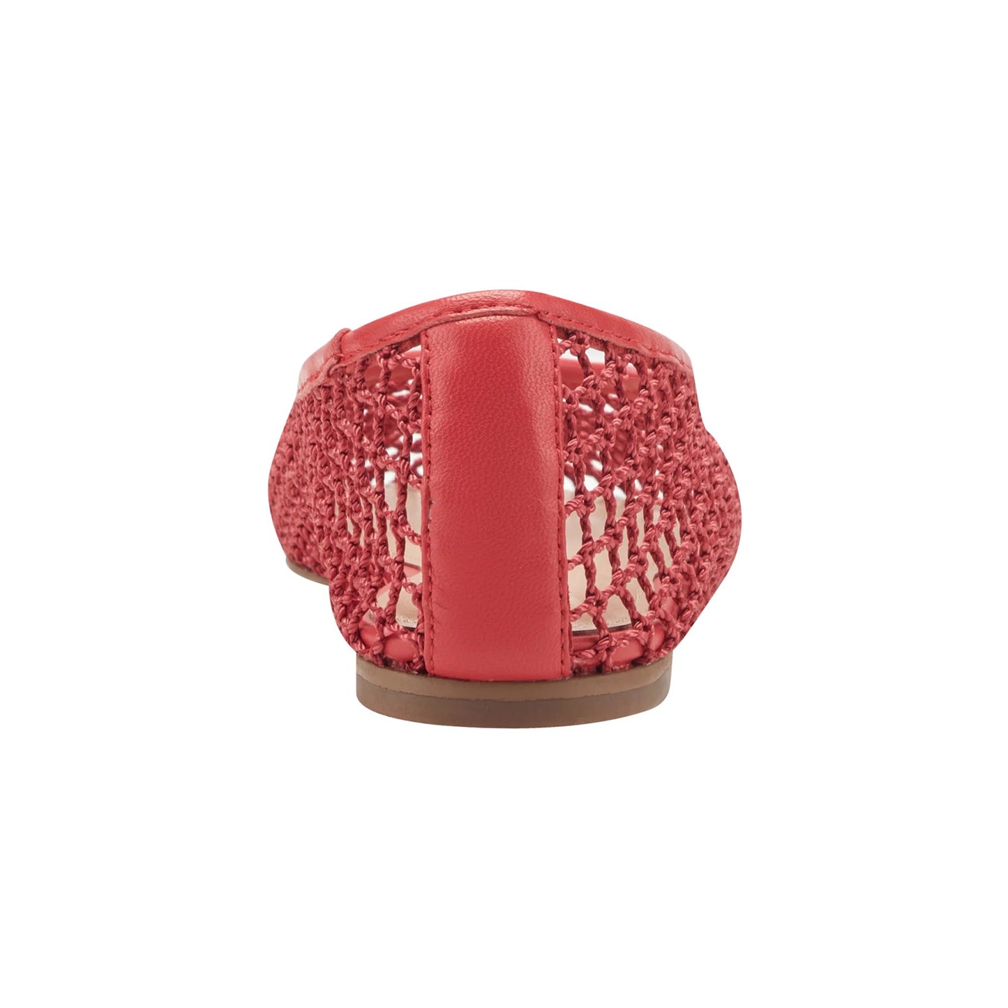 Red Mesh Round-Toe Classic Slip-On Stylish Ballet Flats