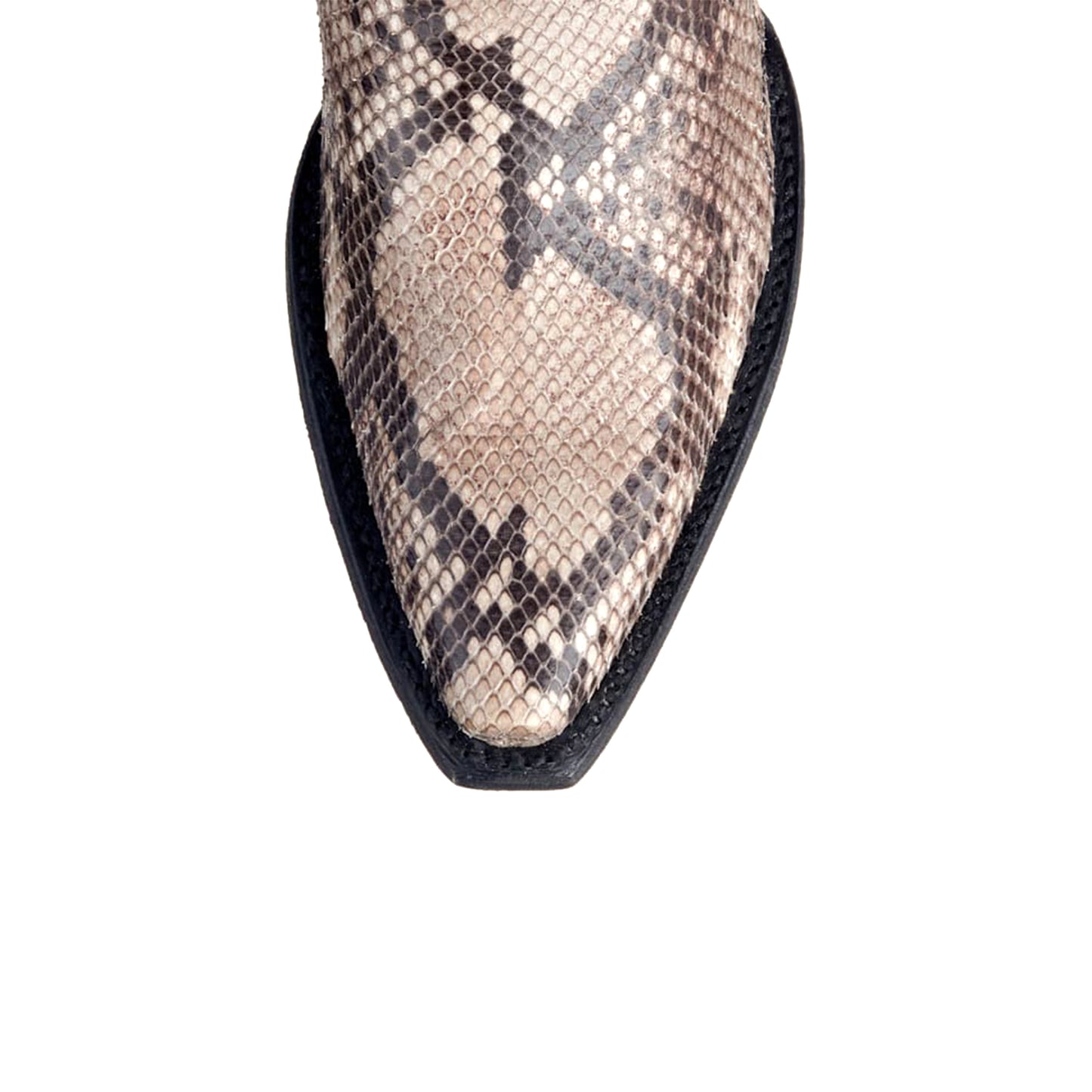 Snakeskin Print Snip-Toe Classic Wide Calf Knee High Cowgirl Boots